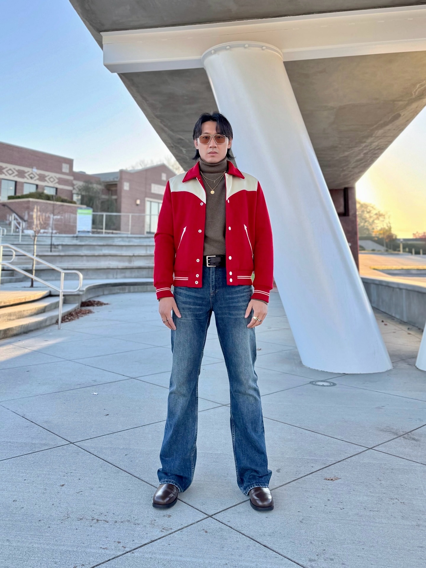 Like this look? Shop at www.highstreetporter.com
Search these keywords in the homepage
Sunglasses: JMM Earl
Necklace: Brad Pitt 2 piece
Jacket: Western Teddy
Belt: Split Belt
Pants: Lost Tape Flared Jeans
Boots: Camion
#mensfashion #mensfashionpost #mensfashionreview #mensfashionblogger #fashionblogger #fashionmen #fashionkilla #fashionmens #fashionmenswear #mensfashionblog #mensfashions #mensfashionstyle #mensfashiontips #mensfashiontrends #mensfashionwear #mensfashiondaily #mensfashionposts #mensfashionadvice #mensfashiontrend #celine #celinemen #flaredjeans #ourlegacy #ourlegacybelt #ourlegacyboots #jacquesmariemage #teddyjacket