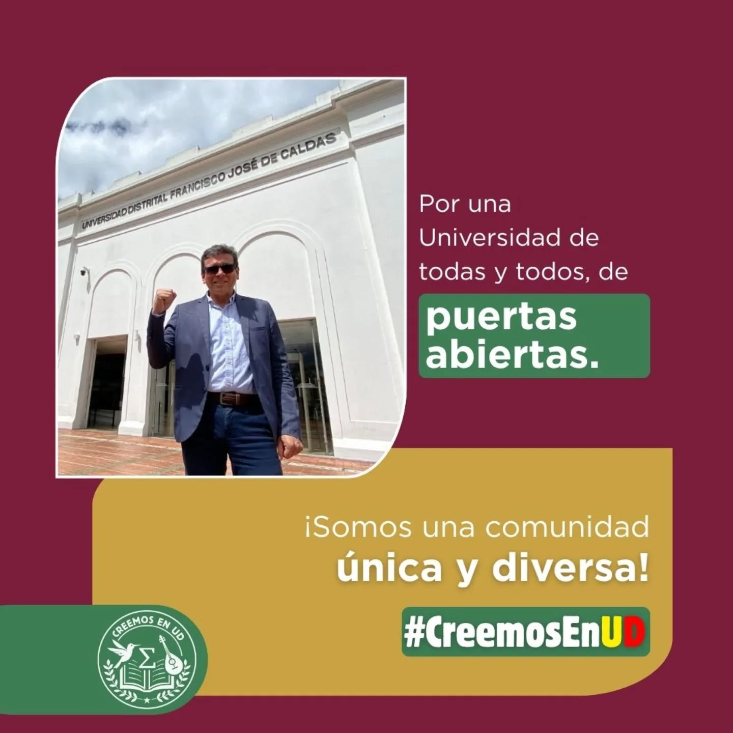Este 19 de noviembre es el día. El honorable Consejo Superior Universitario (CSU) de la Universidad Distrital realizará el proceso de designación.
Por la UD de todos y todas. Somos #CreemosEnUD.
www.pabloegarzon.com