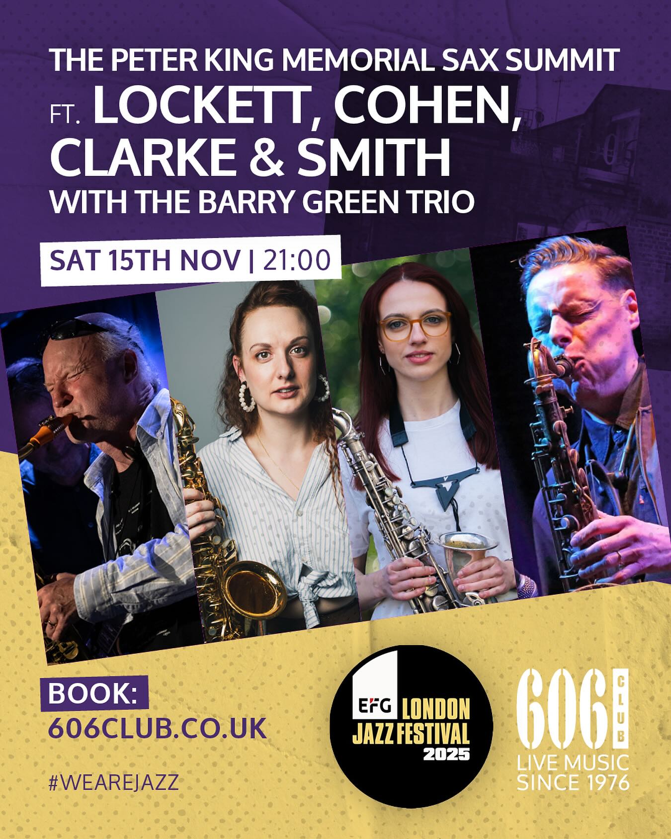 Playing tonight as part of the @londonjazzfest with @alex.clarke @rhcohen @ewan_hastie @sophie_alloway @original_morners at the one and only @606club
.
#jazz #sax #lotsofsax #tenor #alto
