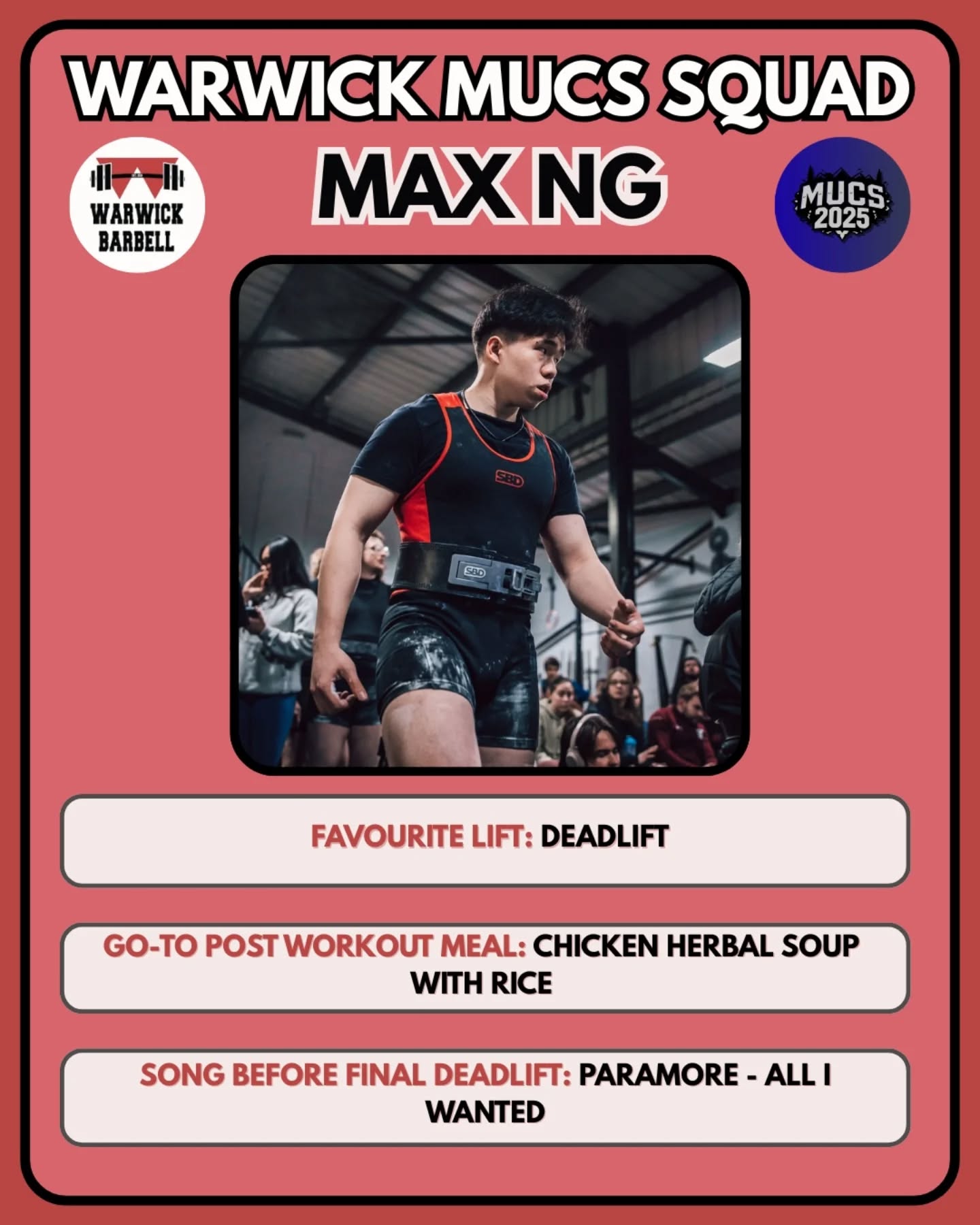 ‼️MUCS SQUAD‼️
Over the weekend we have all of these showcased lifters competing in the MUCS powerlifting competition! This is a sanctioned competition where many universities in the Midlands come together to face-off!
For some of our lifters, this is their first competition, and for others they've already had lots of competition experience under their belt.
A link to the livestream will be posted in due time! 💪💪💪
@mucs25 @bulp.uk