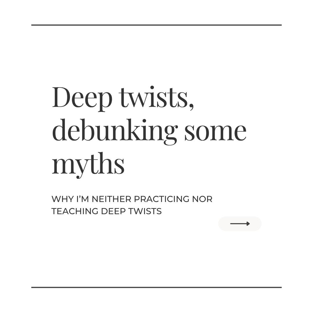 ✨ WHY I AM NOT TEACHING (OR PRACTICING) DEEP TWISTS. ✨
We need to ditch the idea that a twist must be extreme to be effective! The goal of a twist is not to create a loud crack or squeeze toxins out of your internal organs.
Your spine is not a single, uniform rod!
🙅 The Lumbar Spine (lower back) has limited rotation. Forcing a "deep twist" here is risky and unstable.
✅ The Thoracic Spine (mid-back) is where the magic happens! This is where you have the most capacity for safe, healthy rotation.
🧪 Detox is a job for your organs, not your yoga mat. Your liver and kidneys are doing the work!
💥 Those cracks? They are just a gas bubble (cavitation), not a sign of successful, deep release.
Understanding these cracks is crucial for healthy, sustainable practice!
➡️ Tap through the slides to see the visual breakdown of your spine's rotation limits!
What's your biggest takeaway from this post? Share below! 👇
{Anatomy, deep twists, ardhamatsyendrasana, biomechanics, movement education, yoga teacher, yoga}
#anatomyfacts #yogateachertraining #yogateacher #movementeducation #deeptwist s #movementmechanics