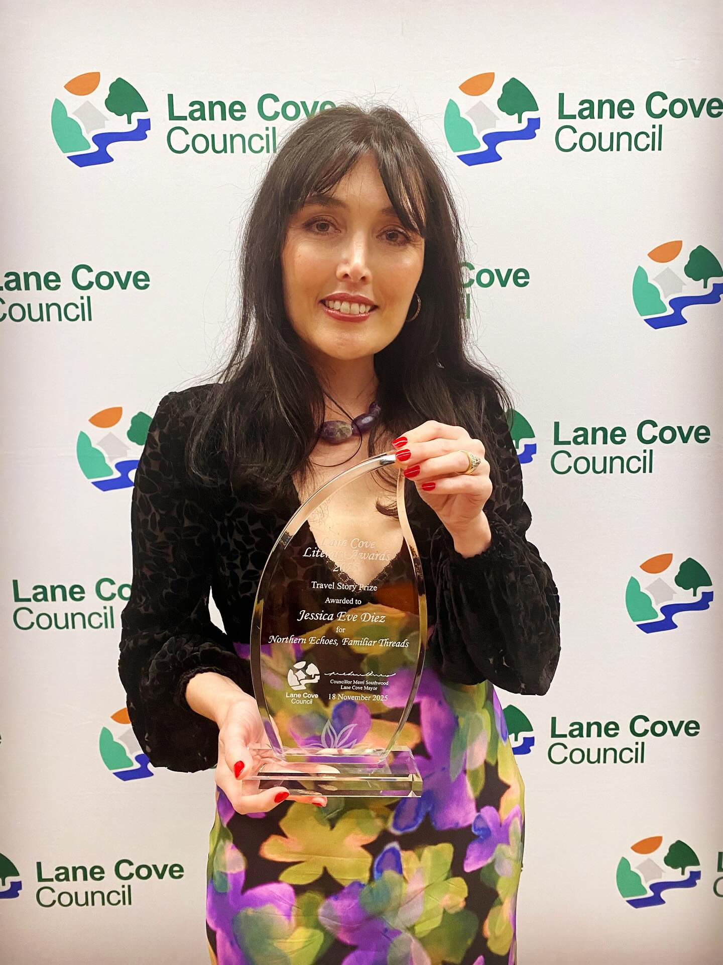 I’m deeply grateful,and honestly on cloud nine, accepting this winning award for my travel story ‘Northern Echoes, Familiar Threads’ at the 2025 Lane Cove Literary Awards @lanecovecouncil Full announcement and story here: https://www.lanecove.nsw.gov.au/Community/Library/Lane-Cove-Literary-Awards #travelwriter #writer #author #travelblogger #awards