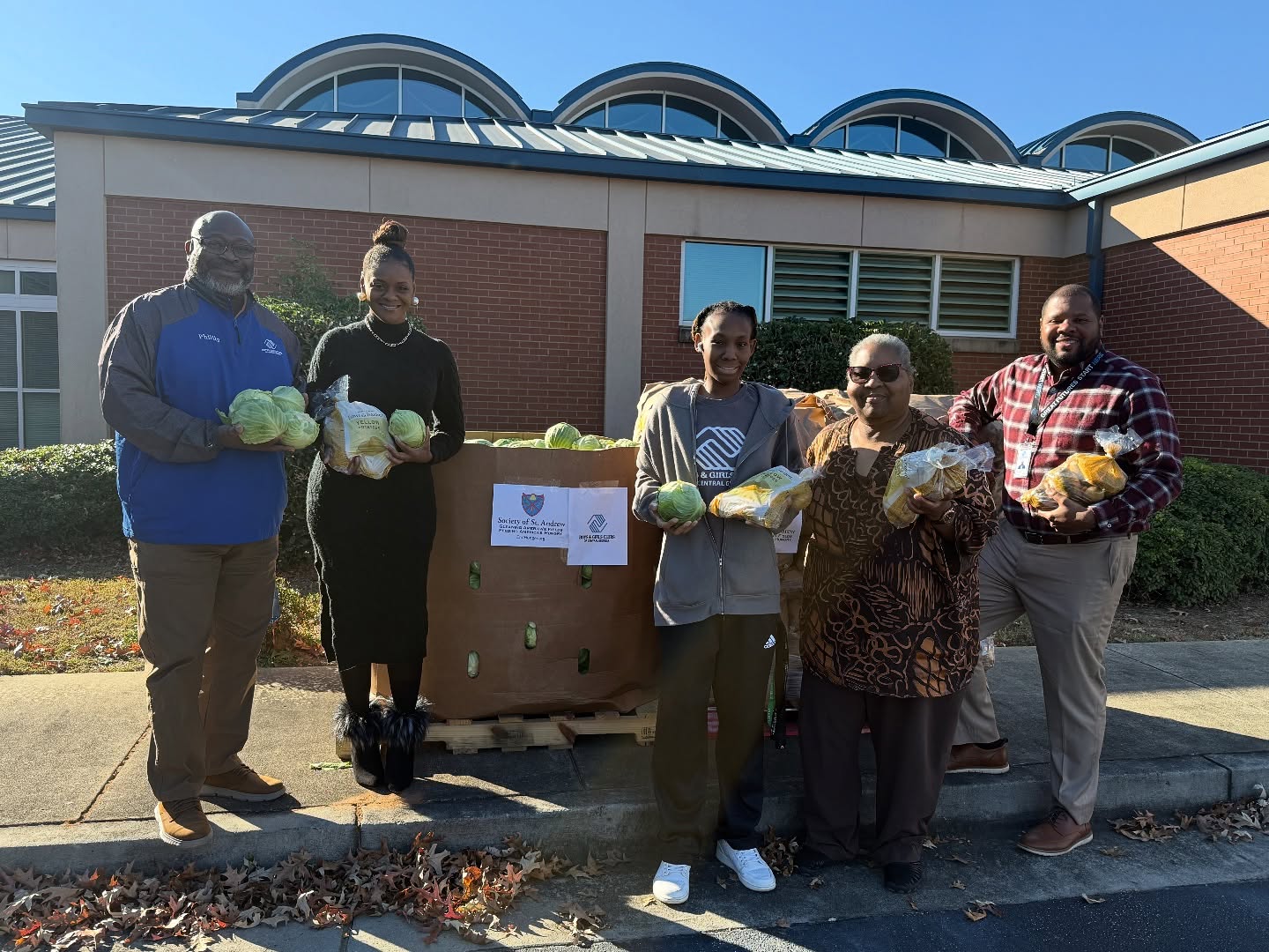 Free Meal Giveaway Happening Now!
The Boys & Girls Clubs of Central Georgia, in partnership with the Society of St. Andrew, are thrilled to offer FREE Thanksgiving meals to our community.
Over 400 families will be served with cabbage heads and bags of potatoes, generously distributed at our Buck Melton Community Center.
This event is ongoing until supplies last, so we invite you to come out and benefit from this opportunity. Let’s make this Thanksgiving special for everyone! 🍂 #ThanksgivingGiveaway #CommunitySupport #BGCCG #ThankYouSocietyOfStAndrew
@societyofstandrew