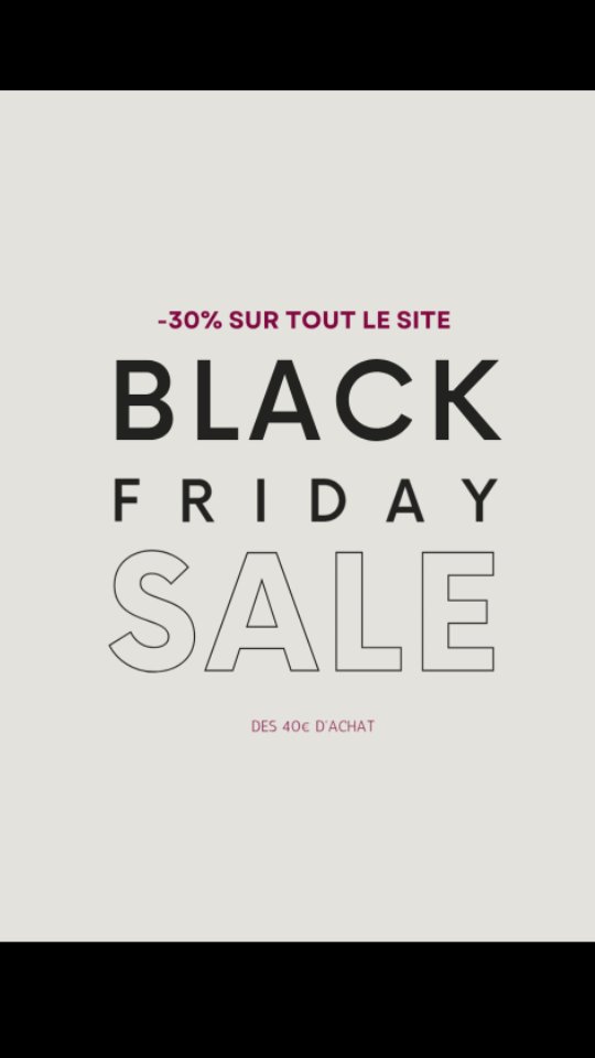 Black Friday SALE
-30% sur tout le site!