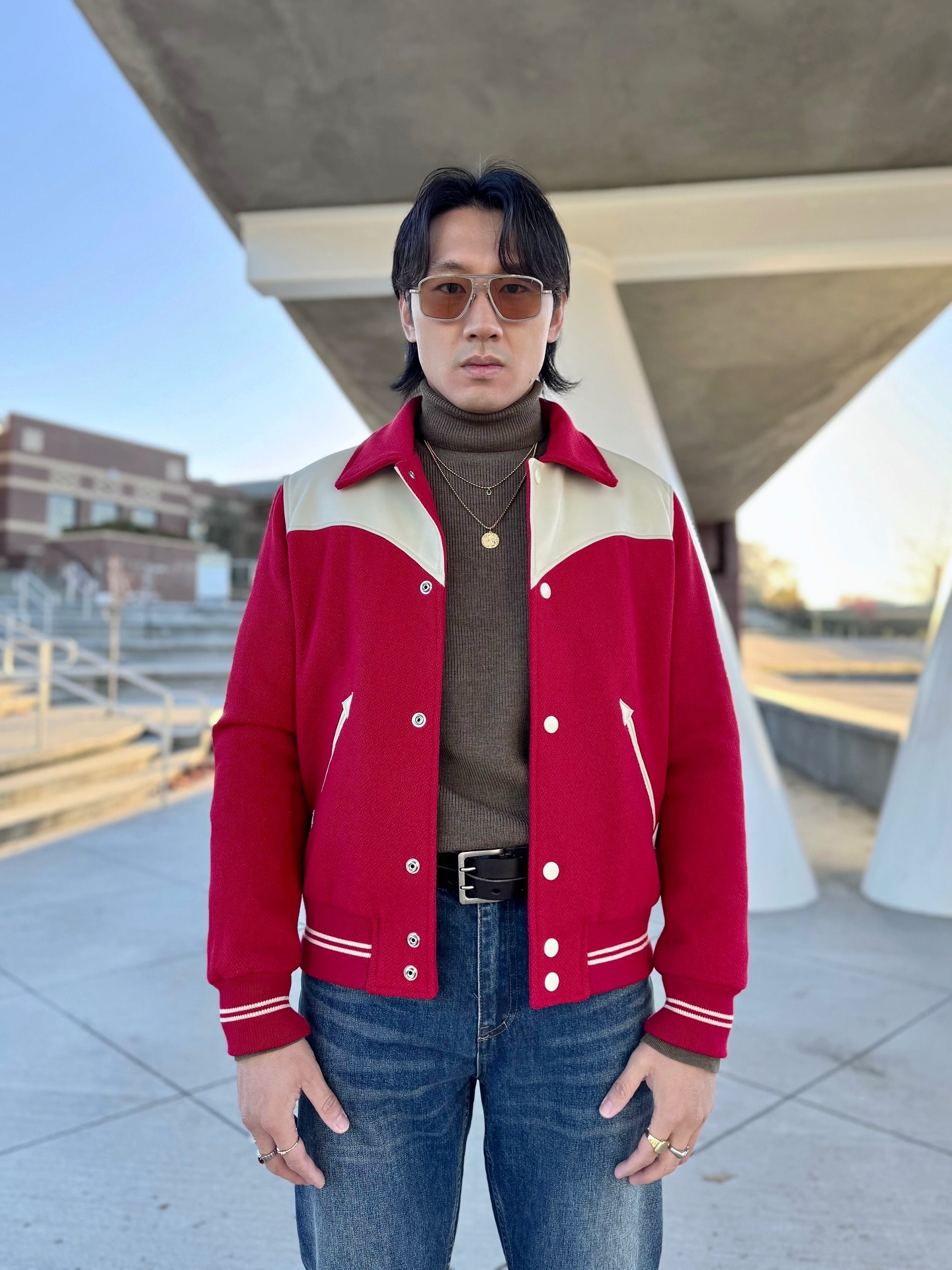 Like this look? Shop at www.highstreetporter.com
Search these keywords in the homepage
Sunglasses: JMM Earl
Necklace: Brad Pitt 2 piece
Jacket: Western Teddy
Belt: Split Belt
Pants: Lost Tape Flared Jeans
Boots: Camion
#mensfashion #mensfashionpost #mensfashionreview #mensfashionblogger #fashionblogger #fashionmen #fashionkilla #fashionmens #fashionmenswear #mensfashionblog #mensfashions #mensfashionstyle #mensfashiontips #mensfashiontrends #mensfashionwear #mensfashiondaily #mensfashionposts #mensfashionadvice #mensfashiontrend #celine #celinemen #flaredjeans #ourlegacy #ourlegacybelt #ourlegacyboots #jacquesmariemage #teddyjacket