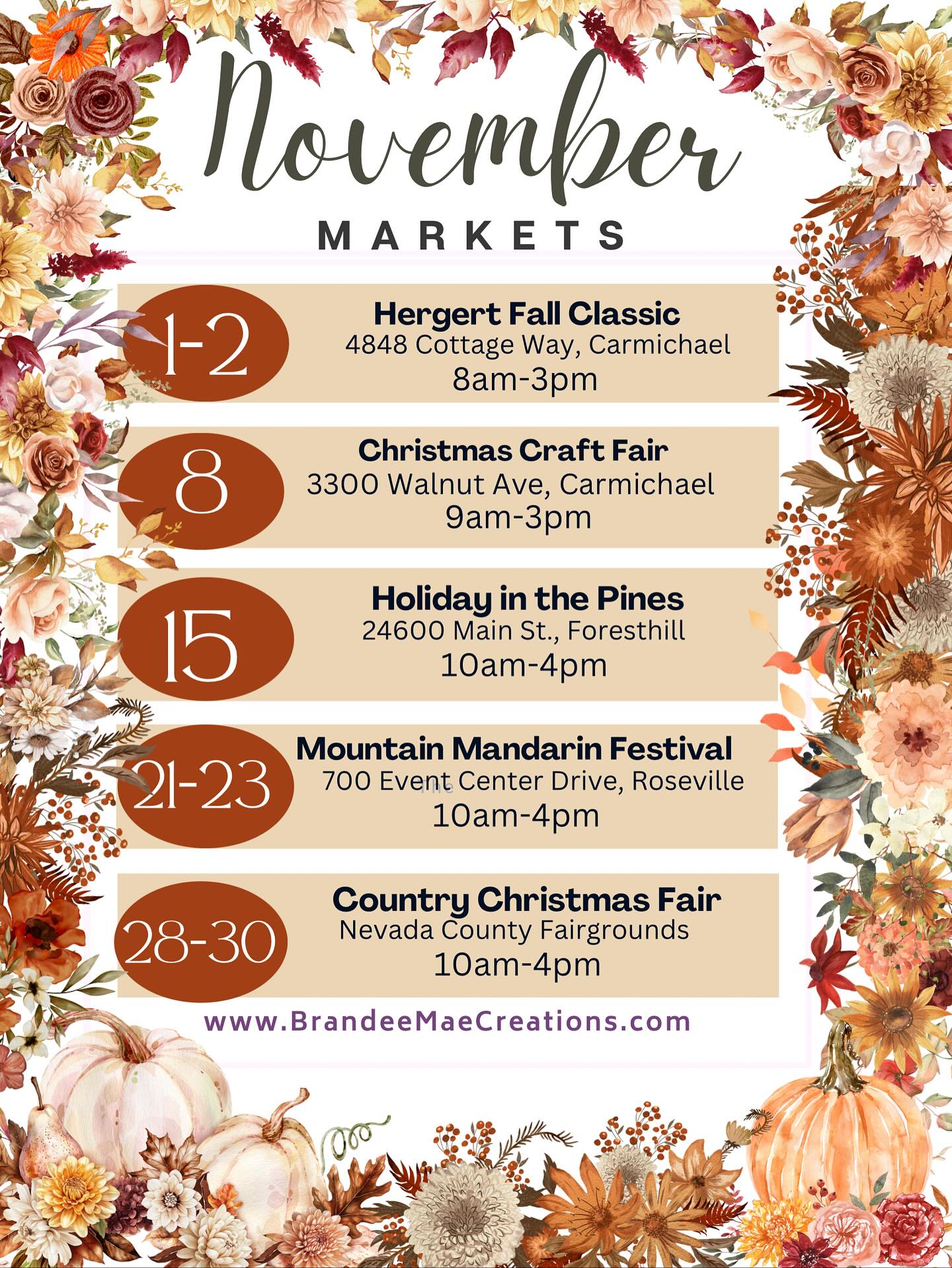 Two events left for November! Hope to see you there