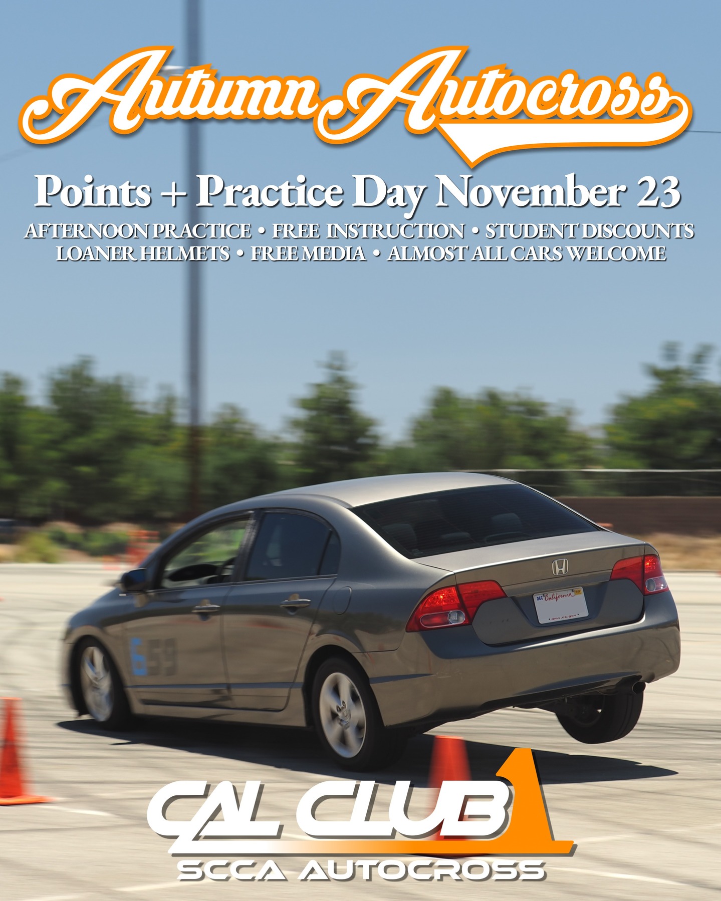 reminder to register for our november autocross event! we're running a slightly different format – practice runs are available for purchase after comp is finished!
in addition, @sandiegoscca is running nov 22. sign up for their event too, the more the merrier!
registration closes in just over a week. don't miss out, practice is nearly full! link in bio.