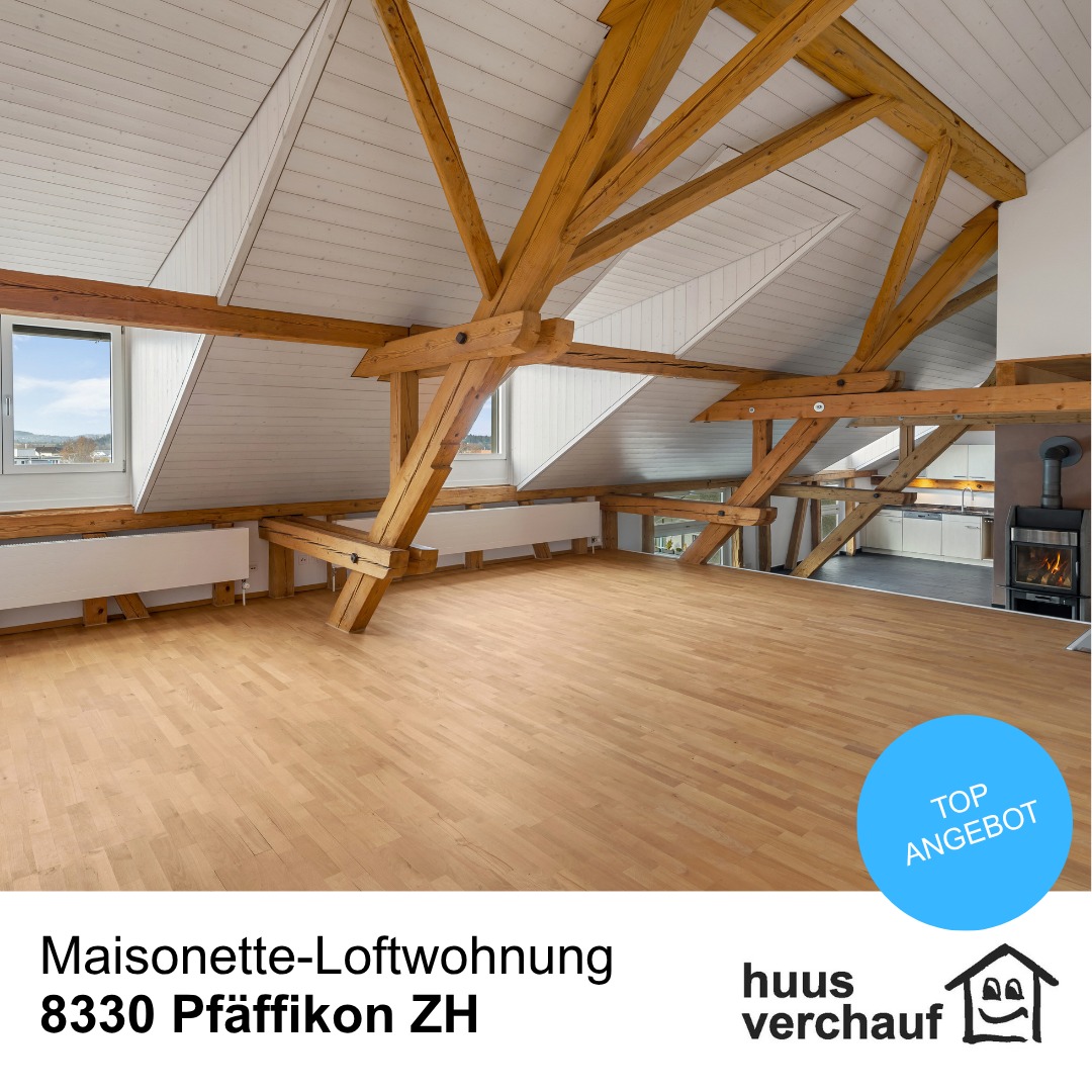 Neu in der Vermarktung:
Exklusive Maisonette-Loftwohnung in der „Alten Mühle“ – urbaner Charme trifft Geschichte und beeindruckende Aussicht
Im Herzen von Pfäffikon ZH, nur wenige Schritte vom Bahnhof entfernt, vereint diese aussergewöhnliche Maisonette-Loftwohnung Geschichte, Design, modernen Wohnkomfort – und einen wunderschönen Blick über das Zentrum von Pfäffikon auf den See bis hin zu den Alpen. Ein Wohngefühl, das seinesgleichen sucht. Das historische Gebäude „Alte Mühle“ aus dem Jahr 1830 wurde 1998 mit viel Sorgfalt und Liebe zum Detail in 12 einzigartige Loftwohnungen umgewandelt – ein architektonisches Juwel, das industriellen Charakter mit zeitloser Eleganz verbindet.
Die grosszügige 4.5-Zimmer-Maisonette erstreckt sich über zwei Etagen mit 147 m² Wohnfläche und besticht durch ihr offenes Raumkonzept, die markanten Sichtbalken und ein unvergleichliches Wohngefühl zwischen Loft und Landhaus.
Auch für Kapitalanleger bestens geeignet!
Kaufpreis CHF 1'250'000 inkl. TG Platz/Wallbox - mehr Infos auf unserer Website.
#huusverchauf #loftwohnung #pfäffikonzh