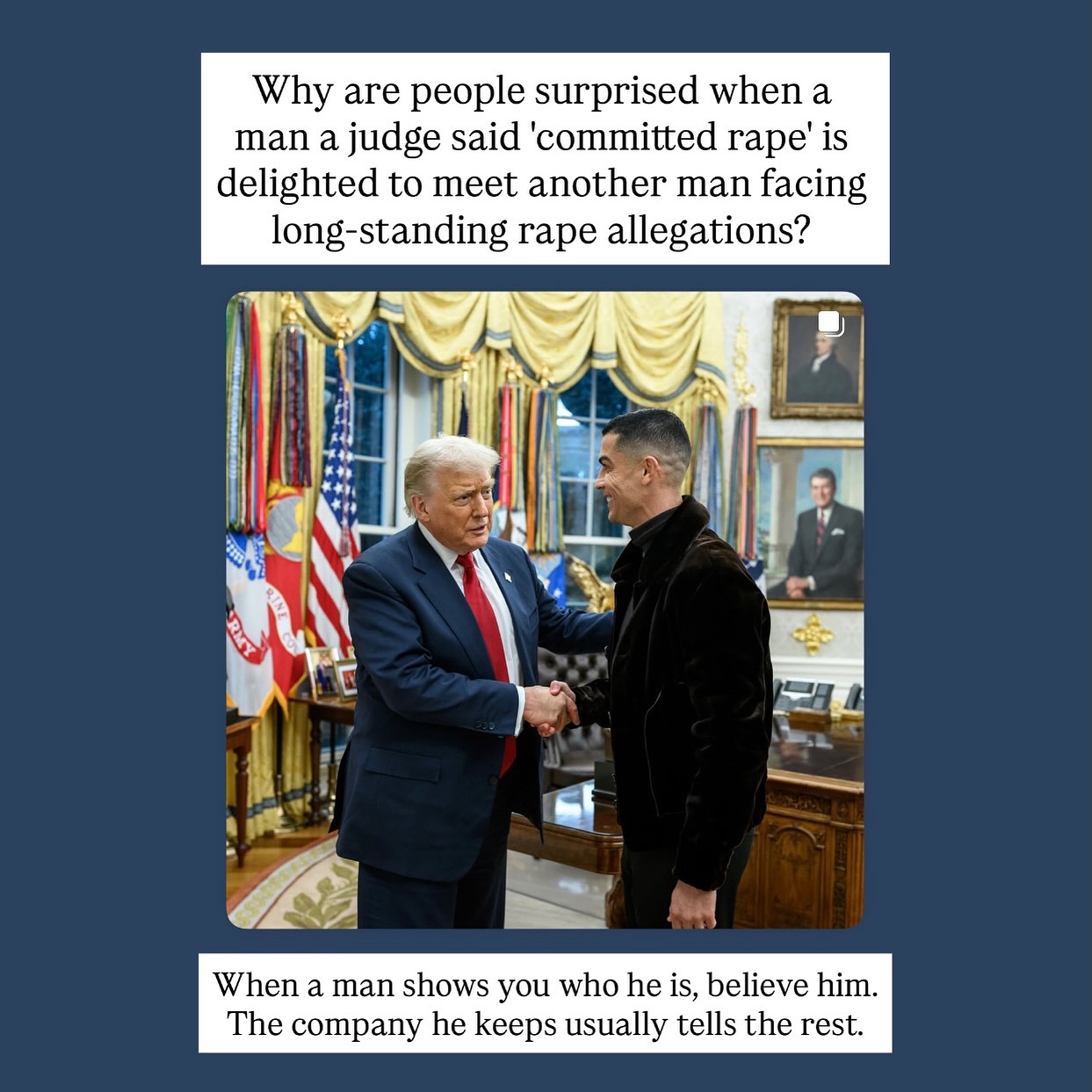 This is what impunity looks like.
#Cristiano #Trump