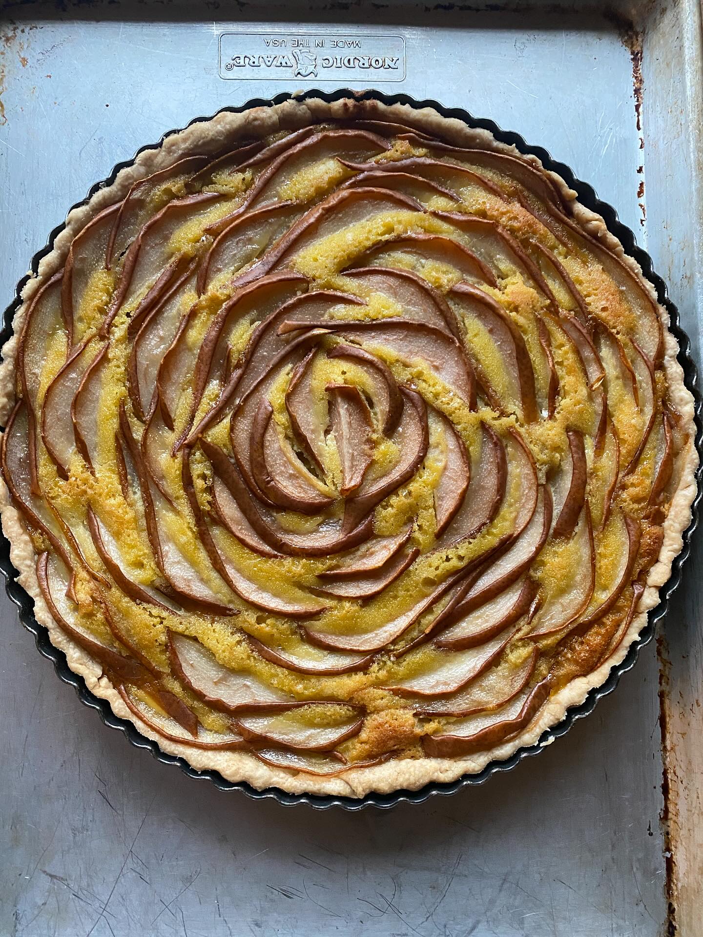 We baked a nice lineup of sweet and savory treats for our Pop-up market tomorrow on our farm, 10am-2pm. Hope to see you there.
Pictured is my pear cranberry frangipane tart.
#sliceoheavenfarm