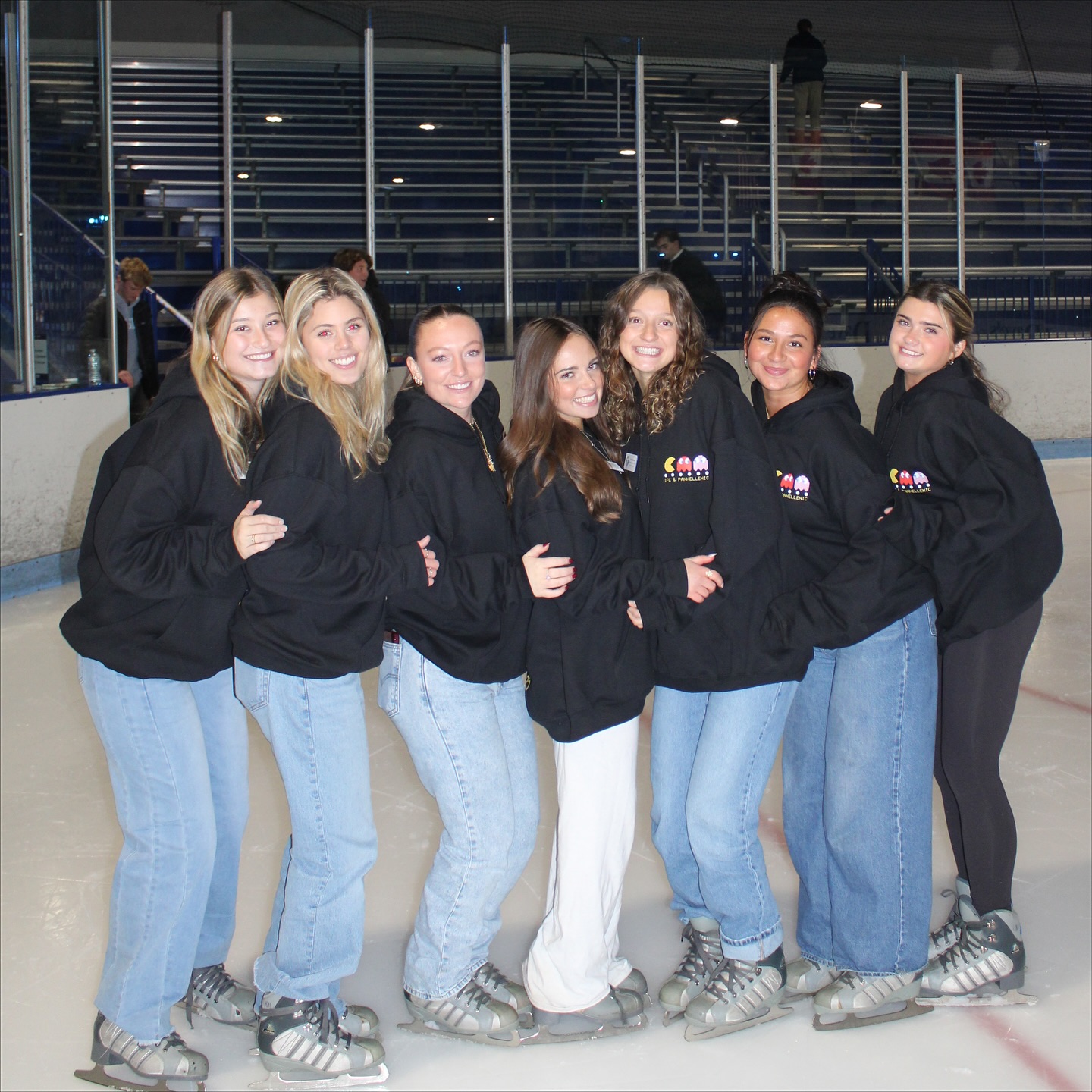Friday night at Boss Ice Arena was electric! ⚡️ We had the pleasure of hosting Greek Night during our URI Men’s Hockey game against George Mason. Followed by a Frat Skate⛸️