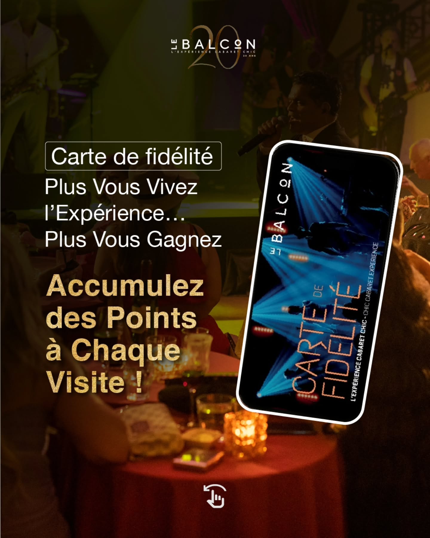 Rejoignez notre programme de fidélité !
Chaque visite au Balcon vous fait maintenant accumuler des points — vos Balcon Dollars.
Assistez à un spectacle, prenez un verre au bar, et profitez de récompenses sur nos soupers-spectacles, brunchs-spectacles et spectacles en mezzanine.
👉 Inscrivez-vous dès aujourd’hui sur lebalcon.ca
_________________________
Join our Loyalty Program!
Every visit at Le Balcon now earns you points — your own Balcon Dollars.
Enjoy a show, grab a drink at the bar, and redeem your rewards on our dinner shows, brunch shows, and mezzanine performances.
👉 Sign up today at lebalcon.ca
#lebalconcabaret #cartefidelité
#freebees #concours #quartierdesspectacles