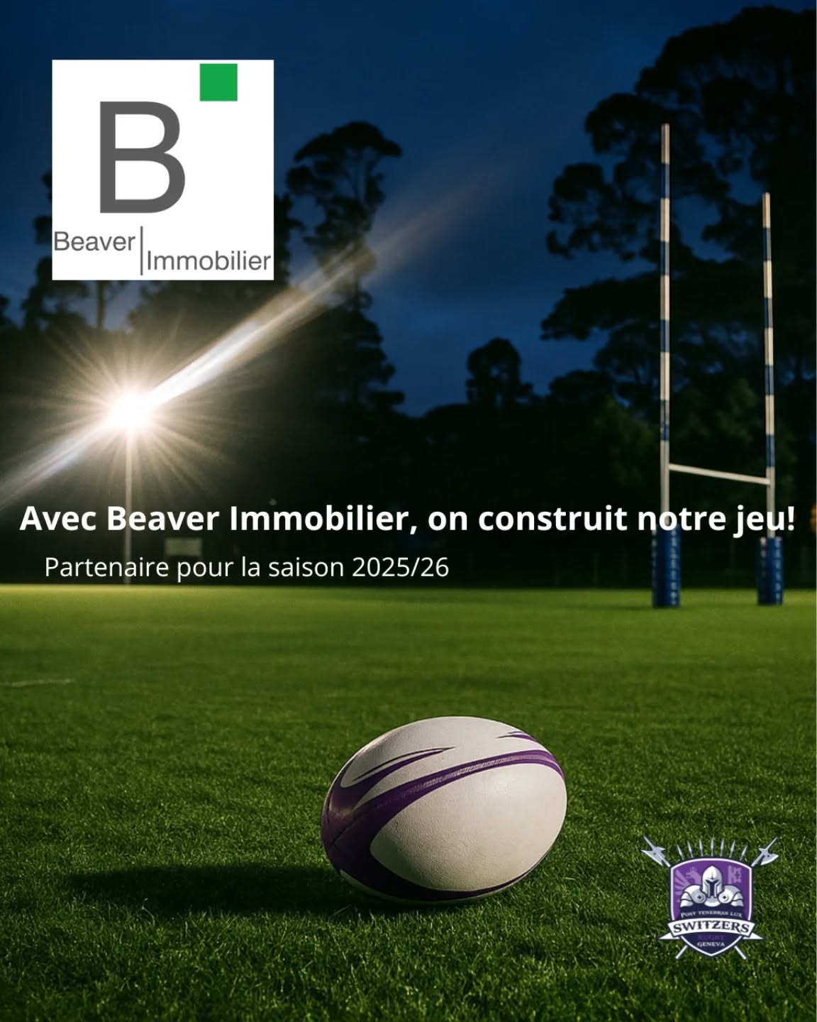Nous sommes fiers d’annoncer notre partenariat avec Beaver Immobilier pour la saison 2025/26 🏉🏠
Comme en immobilier, une équipe de rugby a besoin de fondations solides pour construire sur la durée : de la formation des jeunes à nos équipes féminines et masculines, Beaver Immobilier nous aide à faire grandir le club sur et en dehors du terrain.
Un immense merci à Beaver Immobilier pour sa confiance et son soutien à notre projet sportif et humain à Genève. 🙏
Ensemble, on bâtit la saison 2025/26.
#SwitzersRugby #BeaverImmobilier #Partenariat #Rugby #Genève #Saison2025_26