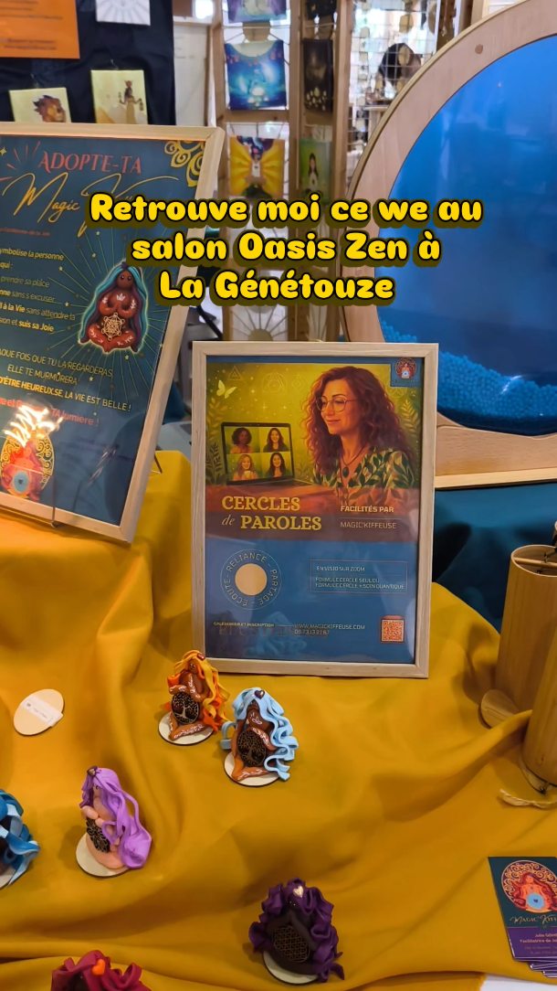 ✨ Retrouve-moi au Salon Oasis ZEN – Salle Eden à La Génétouze
Ce week-end, je pose mon stand, mes Magic’Kiffeuses, mes attrape-soleils, mes créations vibratoires… et toute ma joie incarnée 🌿
🧡 Samedi 15 & Dimanche 16 novembre
📍 La Génétouze
C’est l’occasion parfaite pour découvrir :
— mes créations vibratoires
— mes soins
— les Magic’Kiffeuses
— mes tableaux
— mes transmissions
— et… l’énergie tellement particulière qui se vit toujours sur ces salons
🎤 Ma conférence “Ose ta Vie”
📅 Dimanche à 14h45
Un moment fort, pour te reconnecter à ton élan, à ton axe, à ta vérité intérieure.
Viens me rencontrer, échanger, ressentir, explorer…
Je serai là, avec douceur et présence.
Je suis Julie alias Magic'Kiffeuse, Facilitatrice de Joie Incarnée, j’accompagne les femmes sensibles à retrouver leur élan, leur clarté et leur joie profonde.
#SalonBienÊtre #OasisZen #LaGénétouze #MagicKiffeuse #JulieGohier #JoieIncarnée #Énergie #CréationsVibratoires #SoinÉnergétique #SalonsBienÊtre