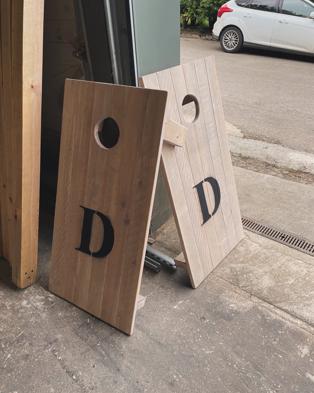 Quality cornhole boards for every backyard #dunkertonscider #madetomeasure #cornholetournament