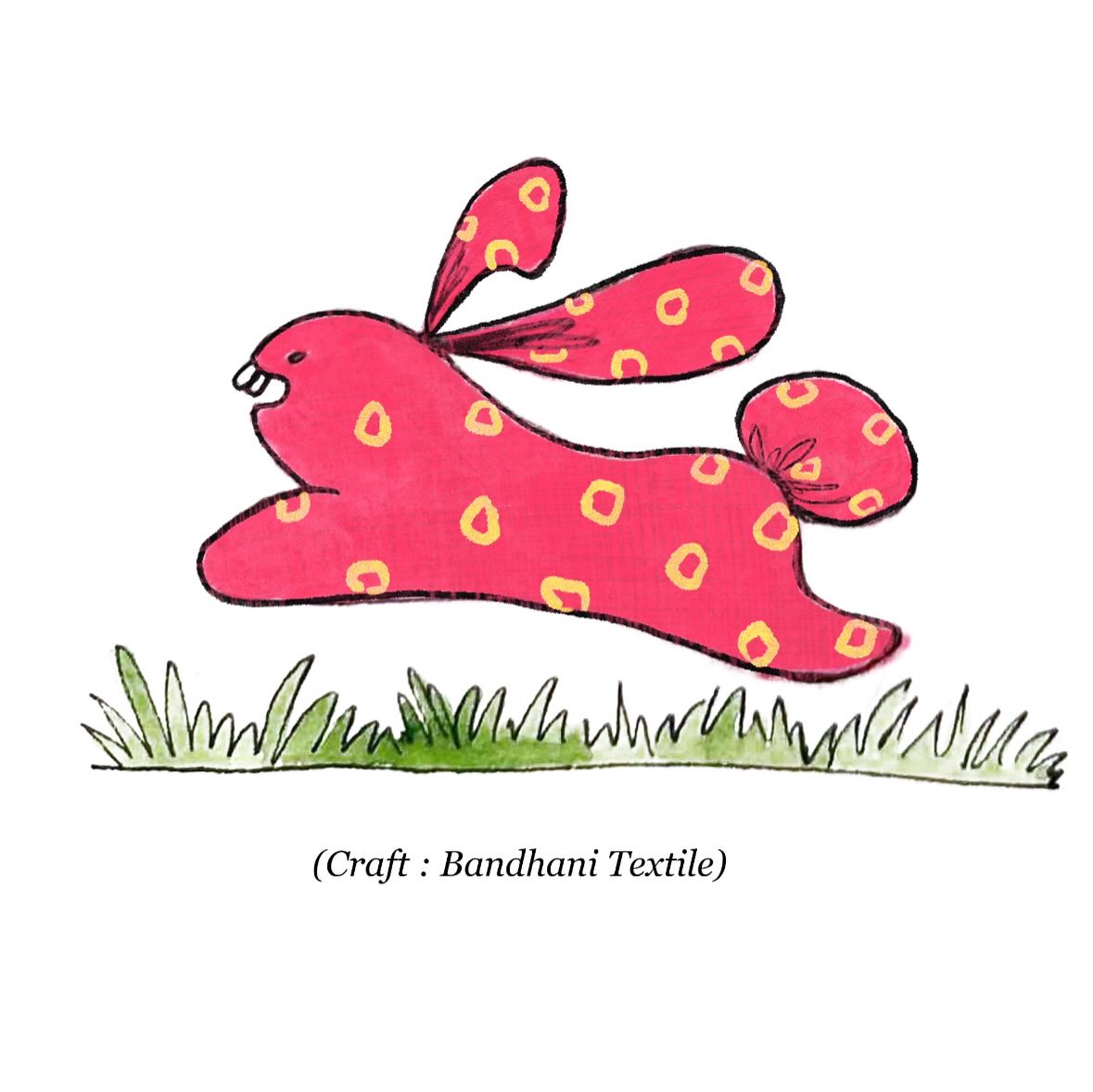 a बांधनी bunny