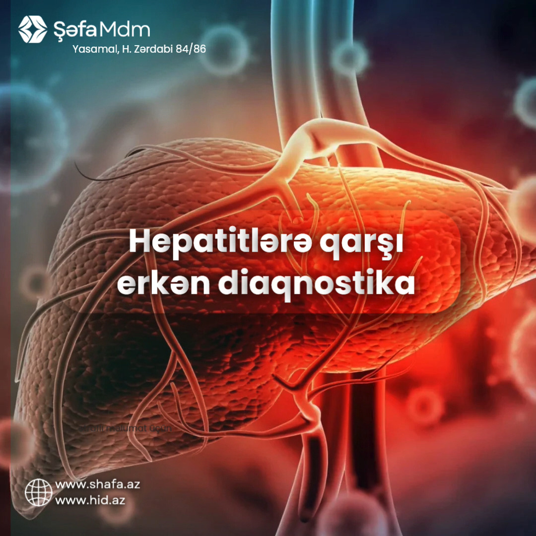 Hepatit çox vaxt heç bir əlamət vermədən, səssiz şəkildə irəliləyə bilər. İnsan özünü sağlam hiss etsə belə, qaraciyərdə ciddi dəyişikliklər baş verə bilər.
Bu səbəbdən qaraciyər sağlamlığını qorumağın ən etibarlı yolu vaxtında müayinə olunmaqdır.
Şəfa MDM-də hepatit üzrə laborator müayinələr aparılır:
🔹 Hepatit A
🔹 Hepatit B
🔹 Hepatit C
🔹 Hepatit D
Erkən diaqnostika xəstəliyin qarşısını almağa, vaxtında müalicəyə başlamağa və sağlam gələcəyi qorumağa imkan verir.
Unutmayın, profilaktika hər zaman müalicədən daha güclüdür.
📍 Yasamal, H. Zərdabi 84/86
☎️ 055 448 38 11/12/13
🌐 www.hid.az | www.shafa.az
Şəfa MDM – sağlamlığınız üçün etibarlı seçim!
🩺 Yoxlan, sağlam ol!
#Hepatit #QaraciyərSağlamlığı #ErkənDiaqnostika #Profilaktika #SağlamGələcək #LaboratorMüayinə #HepatitA #HepatitB #HepatitC #ŞəfaMDM #SağlamOl 🩺