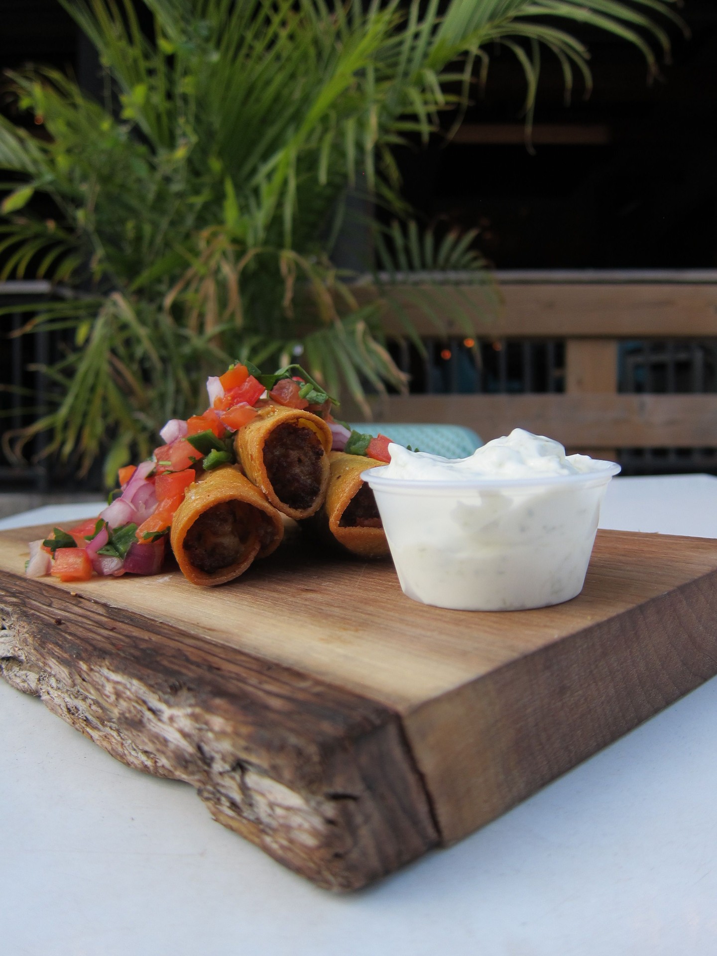 Happy Tex Mex Tuesday, friends! 🌶️ Today’s the perfect day to try our taquitos — crispy corn tortillas filled with seasoned ground beef + jack cheese, topped with iceberg, crema, and pico de gallo. Happiness in every bite.