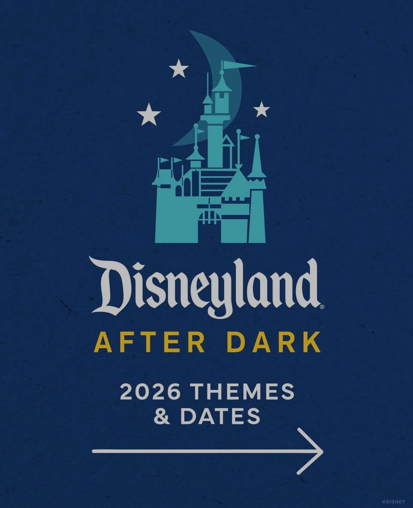 ¡Fechas y detalles de Disneyland After Dark 2026 revelados! 🎉🌙
Estos eventos especiales regresan, trayendo la magia después de horas con cinco noches temáticas imperdibles que se llevarán a cabo en fechas seleccionadas de enero a junio de 2026.
💖 Sweethearts’ Nite | Noches seleccionadas del 22 de enero al 17 de febrero de 2026
✨ Preventa Magic Key: A la venta el 9 de diciembre de 2025 para titulares Inspire Key y el 10 de diciembre de 2025 para todos los titulares Magic Key
🎟️ Venta al público general: 11 de diciembre de 2025
🎶 70 Years of Favorites | 3 y 5 de marzo de 2026
✨ Preventa Magic Key: A la venta el 9 de diciembre de 2025 para titulares Inspire Key y el 10 de diciembre de 2025 para todos los titulares Magic Key
🎟️ Venta al público general: 11 de diciembre de 2025
📺 Disney Channel Nite | Noches seleccionadas del 12 al 16 de abril de 2026
🎟️ Próximamente
⭐ Star Wars Nite | Noches seleccionadas del 28 de abril al 6 de mayo de 2026
🎟️ Próximamente
🌈 Pride Nite | 16 y 18 de junio de 2026
🎟️ Próximamente