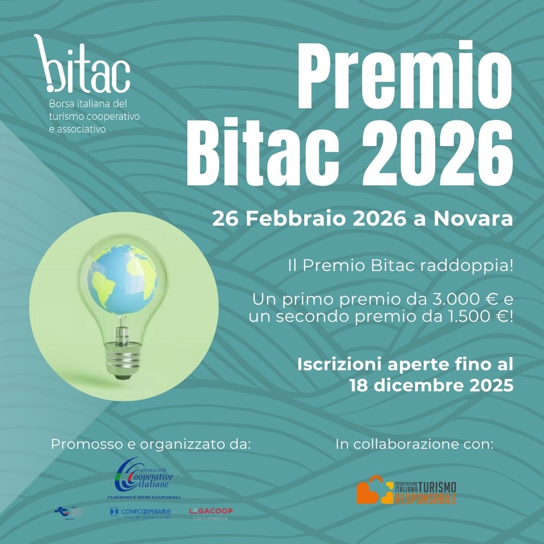 Anche quest’anno torna il Premio BITAC!
Il Premio Bitac è stato ideato per far conoscere i tanti progetti di turismo che ogni anno le imprese cooperative realizzano, portandoci così alla scoperta di luoghi meno noti del nostro Paese, di differenti modalità di fruizione di mete già visitate, di proposte che valorizzano tradizioni antiche e nuove tendenze, sempre in un’ottica di turismo sostenibile e responsabile.
Scopri come candidare il tuo progetto: https://bitac.org/premio-bitac/
#turismoresponsabile #turismoaccessibile #turismosostenibile #cooperativa