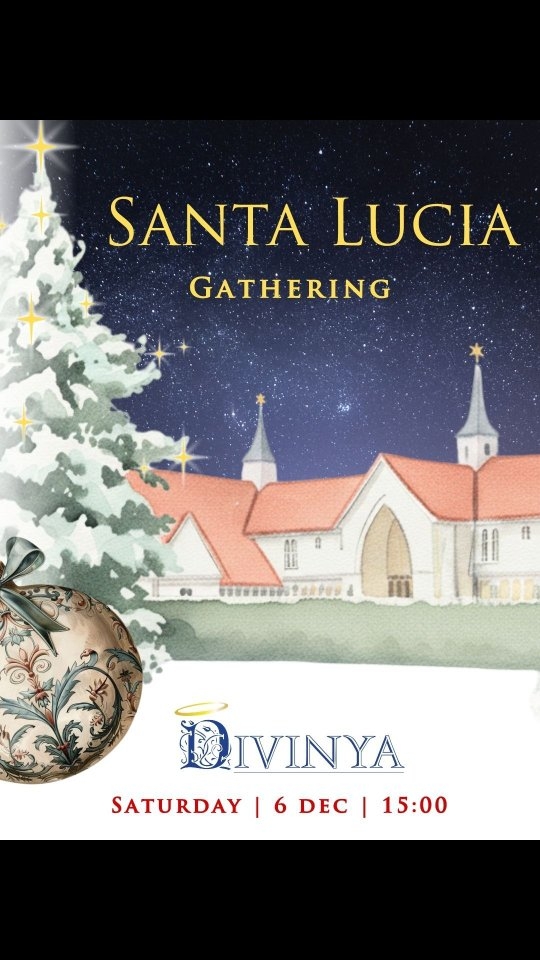 Dear Friends of Divinya,
The magical winter season is approaching, and we warmly welcome you to join us for our Santa Lucia Gathering on December 6 – an evening filled with light, joy and profound singing with the Divinya Community.
The Divinya Lounge Café will be open and offer many winter delights. Bring your friends and family and let us share the joy of the Christmas season together.
Free Event - Sign up now
(registration required – limited spaces)
Register before December 1:
Link in bio
#christmaschoir #santalucia #togetherness #divinya