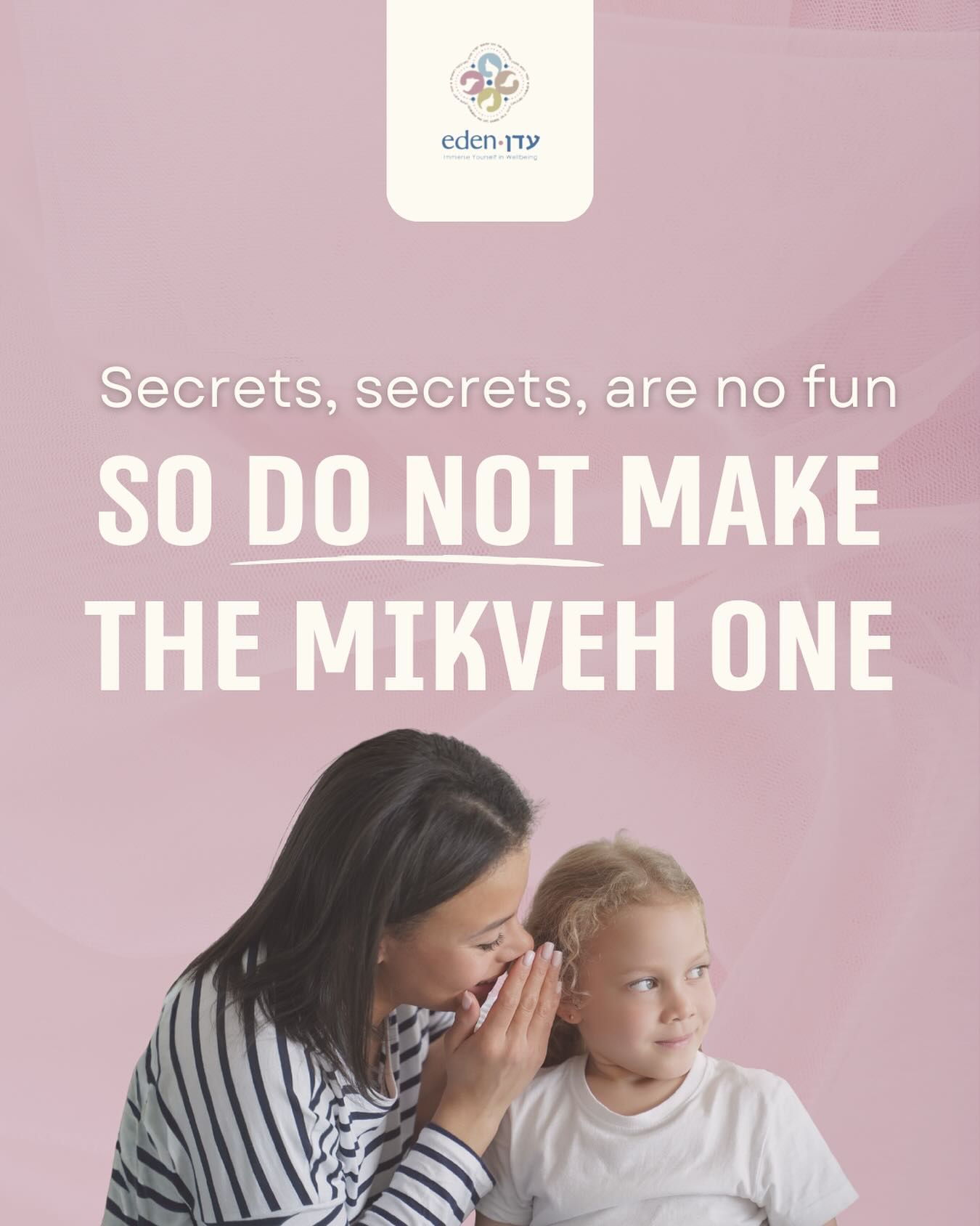 It’s time to stop keeping secrets from our children!
Treating the Mikveh as a secret can create unnecessary discomfort around menstruation and women’s bodies. By approaching these topics in an age-appropriate and non-sexual way, we can help children connect with these meaningful mitzvahs naturally and respectfully.
For a great resource, check out Malka Chana Amichai’s book, My Mommy’s Moon, which teaches children about menstruation and women’s cycles in a gentle and informative way.
#Mikveh #JewishLife #JewishValues #JewishLifestyle #Mitzvah #JewishWomen