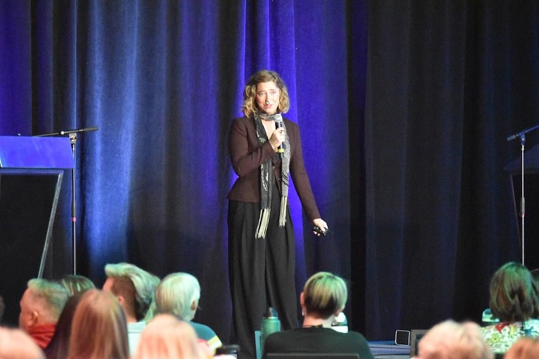 Last week I got to speak in front of over 500 Ohio art educators, and honestly, it felt like walking into a room full of the superheroes I grew up relying on. I told my story, shouted out the teachers who changed my life, and talked about the beautiful chaos of building a career in public art.
Thank you, OAEA, for having me as your keynote. I had a blast.
If anyone out there needs a speaker who mixes heartfelt honesty with odd sound effects and highly animated facial expressions, I’m your girl. Email me and let’s make some magic.