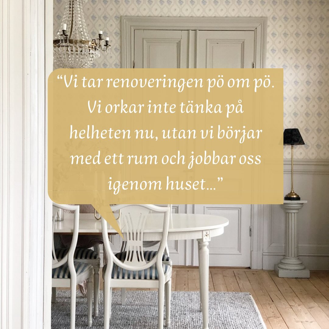 Varför vi starkt avråder från denna strategi!
Vi hör ofta detta vid första mötet med våra kunder. De vill renovera sitt hus men de tycker att det blir övermäktigt att tänka på helheten direkt. De tar därför ett rum i taget och jobbar sig igenom huset.
Detta är en strategi som vi starkt avråder ifrån. Det är inget fel med att genomföra renoveringen under en längre tid och att göra insatserna i etapper, men däremot så tjänar man otroligt mycket på att tänka igenom helheten innan man börjar.
Varför?
- Slutresultatet blir bättre. När man gör jobbet ordentligt och tänker igenom vilket slutresultat man önskar sig så inser man ofta att man genom att göra mindre justeringar i planlösningen kan uppnå ett helt annat slutresultat. Det där badrummet som man hade tänkt börja med kanske inte ens borde vara ett badrum när man tänker efter…
- Du sparar både tid och pengar - när man tänker igenom helheten och kan visa planenför snickaren så förmedlar man sin vision tydligt och de kan därmed planera sitt arbete bättre. Det är få moment som genomförs rum för rum, utan när väl målaren, rörmokaren eller elektrikern kommer till huset vill de kunna ta sig an en större insats samtidigt, vilket sparar dig tid och pengar.
- Du kan göra en budget - genom att tänka igenom helheten och därmed få förståelse för vad renoveringen kommer kosta så kan du redan innan start prioritera bort om du inser att det blir för dyrt. Risken är annars att du måste prioritera bort på slutet och då är ju risken att det som var absolut viktigast för dig måste strykas.
- Du kan känna ett lugn då du vet att du redan har tagit de flesta besluten, du vet vad du vill åstadkomma och du kan kan lämna över ansvaret till hantverkarna som ska utföra arbetet.
Att planera en renovering är typ det roligaste vi vet. Hör av dig om du står inför ett projekt och vill bolla det med oss.
Vi bjuder alltid på ett första konsultationssamtal.
Välkommen 🤗