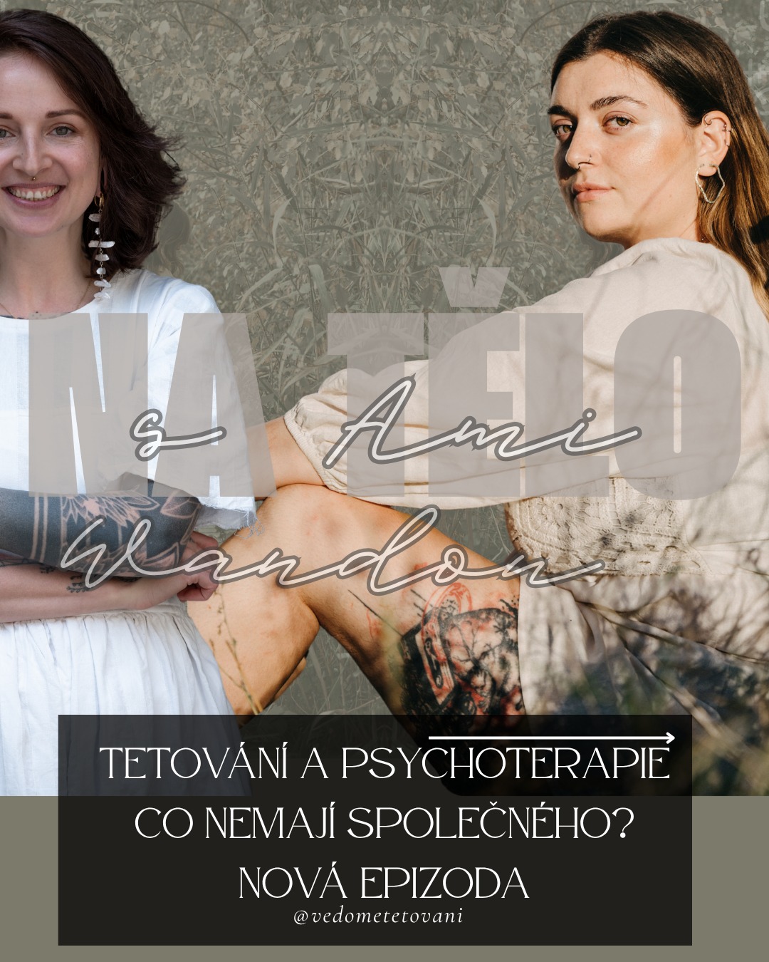 Cítím propojení dvou světů, které se setkávají v jednom posvátném okamžiku - tetování a psychoterapie. V novém dílu podcastu Na tělo hostím Wandu a společně odkrýváme, jak tenká je hranice mezi umělcem a terapeutem, mezi jehlou a dotykem duše.
Proč tolik tatérů prochází vyhořením? Jak rituál tetování proměňuje nejen kůži, ale i vědomí? A může být tetování cestou k přijetí sebe sama?
"Změna nastává, když přestaneme usilovat o dokonalost," zaznívá v rozhovoru, který jde daleko za hranice běžných diskusí o tetování.
Pokud tě zajímá, jak se prolíná umění s transformací, jak se dotek stává mostem mezi dvěma lidmi a proč jsou rituály v dnešní době důležitější než kdy dřív, pusť si náš nový díl.
Tetování a psychoterapie, co (ne)mají společného? - nová epizoda právě venku.
Najdeš na svém spotify: NA TĚLO S AMI
nebo přes můj odkaz v biu.
#podcast #tetovani #psychoterapie #psychologie #dotek #rozhovor
