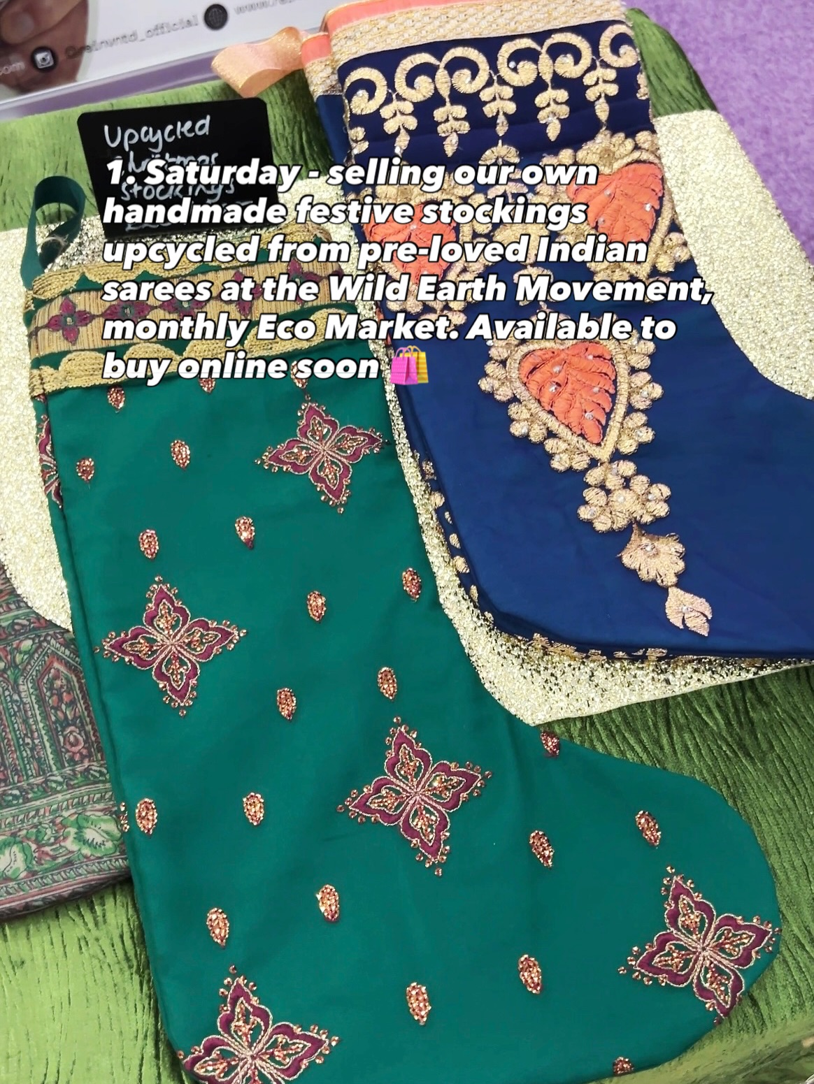 Four days of back to back workshops/events, exhausted but forever grateful this is what we call work! Content backlog but for now, but this is what we’ve been busy doing away from socials 🤩
1. Saturday - selling our own handmade festive stockings upcycled from pre-loved Indian sarees at the Wild Earth Movement, monthly Eco Market. Soon available to buy online 🛍️
2. Sunday - x2 community sewing / patchwork workshops with Wolverhampton Arts Centre, bringing history to life for its ‘Wolverhampton in the Second World War’ event 🧵
3. Monday - Delivered a presentation on fast fashion / sustainable fashion to x200, year 8 students. Lots of questions were asked 👩🏽🏫
4. Tuesday - Hosted our first, weekly, community sewing group with Cup of Joy. This sewing group is for all sewing abilities - novice & pro both welcome! It aims to be a safe, warm, welcoming space for absolutely anyone wanting to get creative, speak to someone, make new friends, or come with friends, get out of the house, or just have a hot drink. It’s all free.
Every Tuesday 10am-1pm.
#reinvntd #communitywork #sustainablefashion #sustainableclothing