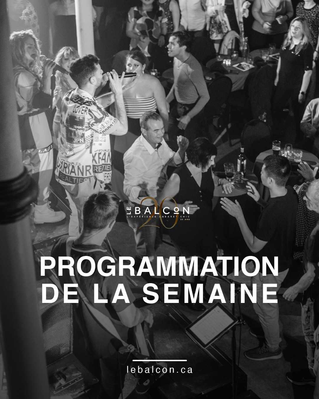 Cette semaine au Balcon
📅 Lundi 17 novembre – ViBz Band. 𝐂𝐎𝐌𝐏𝐋𝐄𝐓.
📅 Mardi 18 novembre – Ultimate Chic Disco Night. 𝐂𝐎𝐌𝐏𝐋𝐄𝐓.
📅 Vendredi 21 novembre
20 h 30 – Disco Queen Live avec Rachelle Jeanty.
📅 Samedi 22 novembre
20 h 30 – Ultimate Disco Chic – Le Balcon et JURO Projection.
Réservez vos billets maintenant 👉 lebalcon.ca
---------------------------
This Week at Le Balcon
📅 Monday, November 17th – ViBz Band. 𝐒𝐎𝐋𝐃-𝐎𝐔𝐓.
📅 Tuesday, November 18th – Ultimate Chic Disco Night. 𝐒𝐎𝐋𝐃-𝐎𝐔𝐓.
📅 Friday, November 21st.
8:30 PM – Disco Queen Live-Rachelle Jeanty.
📅 Saturday, November 22nd.
8:30 PM – Ultimate Disco Chic -Le Balcon and JURO Projuction.
Book your tickets now 👉 lebalcon.ca