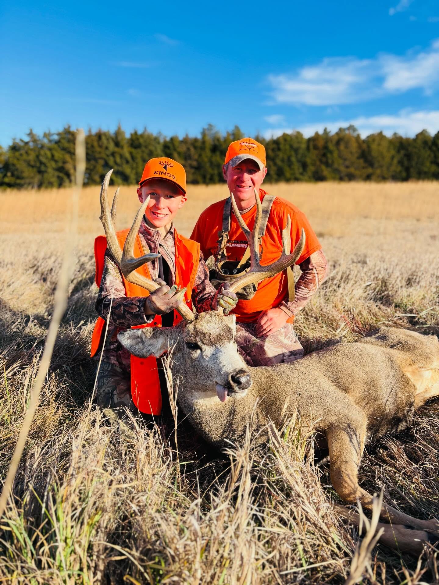 Assistant CE0 so he thinks! Mr. Aiden Christensen got it down with a great Muley on opening day of the Nebraska Rifle Season. He was guided by his Dad @scottchristensen3608 and older brother Drake Christensen 😉. Also a big thanks to Travis Anderson when we were in need of one more helper! Post your harvest photos!
