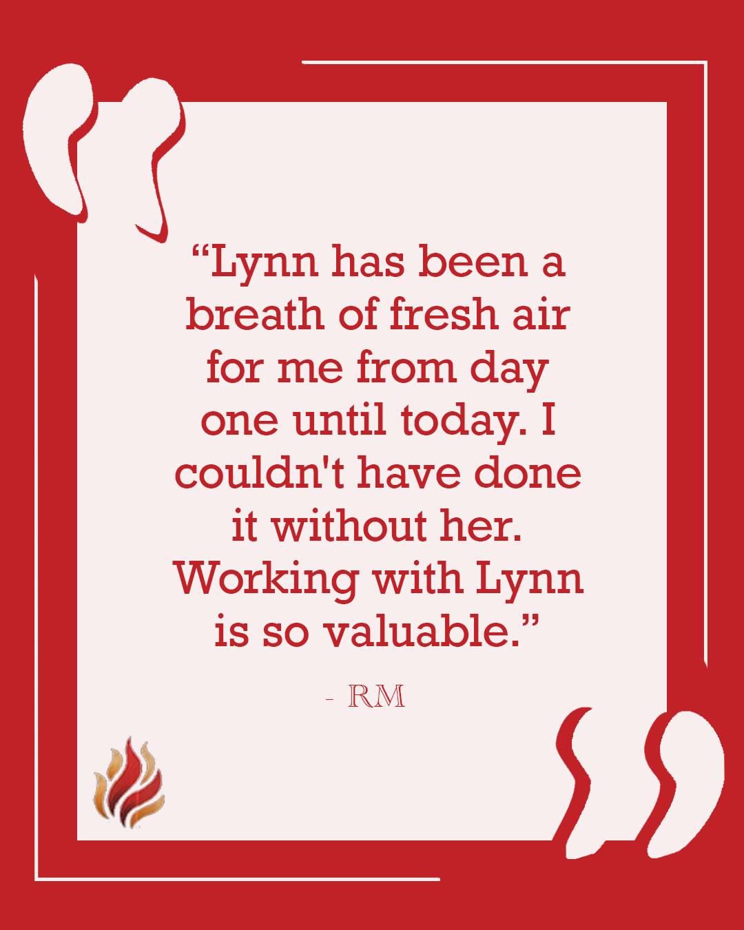 I love helping my coaching clients achieve results like this one!
https://www.lynnlasso.com/testimonials