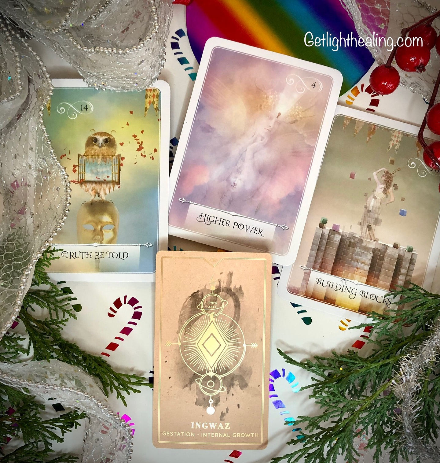 Guidance for December 21, 2025:“Containment of Power to Become”
Ingwaz, a rune of patient development and hidden potential signifies a profoundly fertile time where developing plans and efforts gather strength beneath the surface. Like a seed in soil, all your stored energy is collecting, building incrementally, and preparing to eventually burst forth -to be realized in its fullest potential. During this incubation period, a Cosmic bit of insight is received, represented by “Higher Power” unlocking a profound moment of understanding and clarity. This incoming gift bridges the gap between logic and intuition, serving the answer to a question or a validation to something felt on a gut level. As confusion falls away, you gain an understanding of where you get in your own way, perhaps making things more complicated for yourself. You can appreciate who you really are and what truly matters. This isn’t about rushing forward, rather you’re being given the rare opportunity to clearly see your path, to intentionally and discreetly adjust, refine, and align, before committing to form. The outgoing gift, “Truth be Told’ is an honesty set free. It’s better to let people know where you stand so there’s no misunderstanding of your intentions. Express your boundaries and desires unapologetically, conserving your energy for what truly matters rather than allowing others to drain your energy or goodwill. This is a season when everyone demands more of your time, focus and attention than you’d like to give. Protect your supply of precious energy. What you’re building requires your full presence and there’s no room for waste. The White Elephant Gift no one saw coming represented by “Building Blocks”-illustrates your creative energy finally taking shape. A strong foundation built on what you have refined through this gestation phase- discarding any denial or dishonesty within yourself leaving only the best to construct a life upon. Everything becomes possible if the fundamental blocks (your values, ethics, core beliefs-the stuff that defines you) are solid. Your unfolding is ultimately about creating—a life, a purpose, a kingdom—built brick by brick owning all of it.