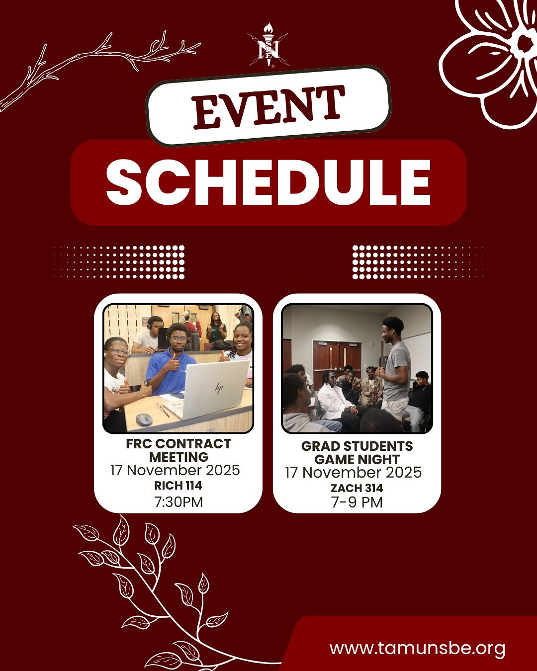 Howdy Ags! Here are the upcoming events for the week.