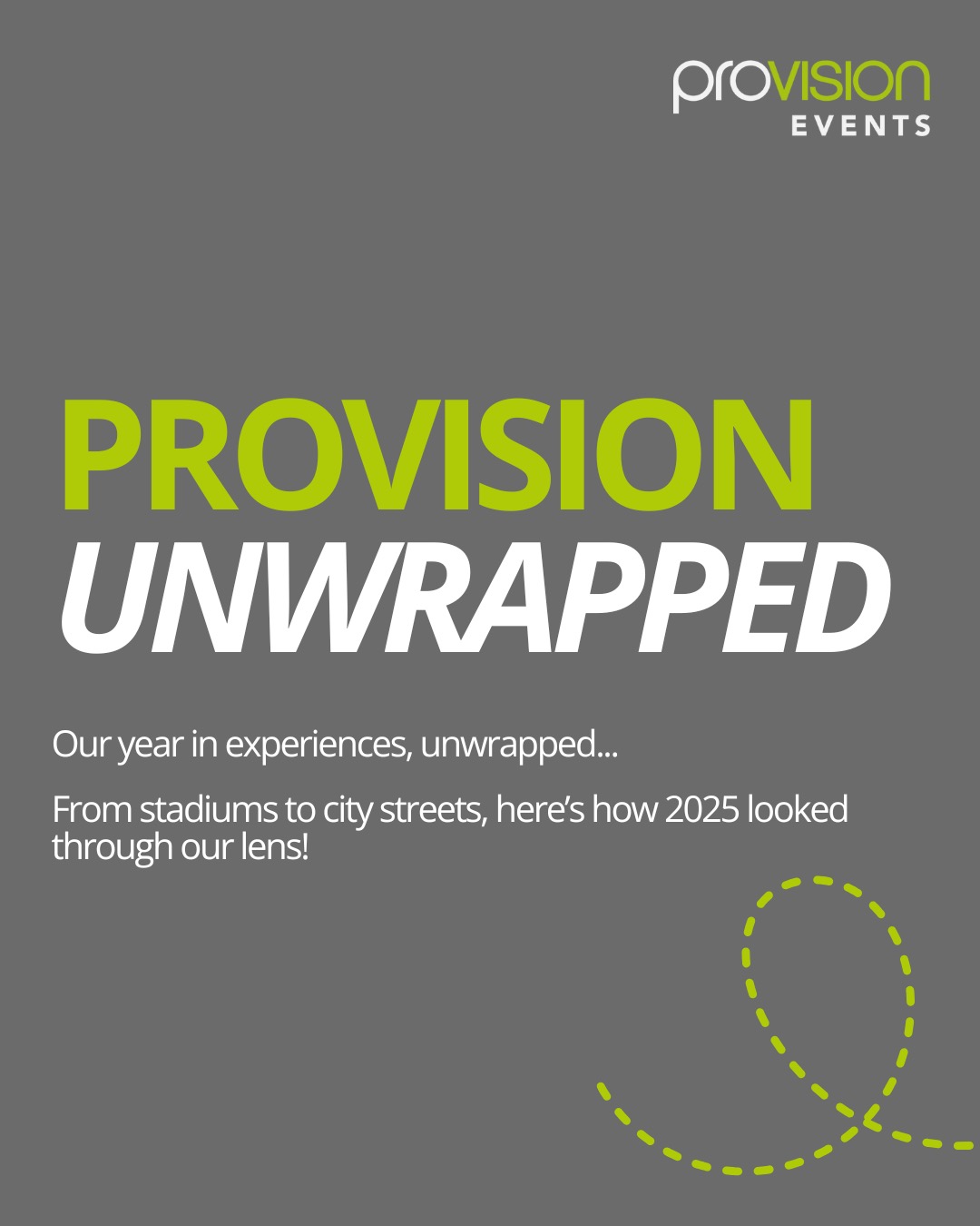 Every stat tells a story 📊
Ours includes early starts, long days, different regions, climates, sports and industries, all coming together to deliver standout projects. The numbers matter, but it was the people on the ground, working closely with our clients and partners, that really made the difference.
A huge well done to the entire Provision Events team for making it happen!
This is how we wrapped up 2025 but there’s plenty more to come in early 2026, so keep an eye out 💚
#ProvisionPeople #2025Unwrapped #ProvisionEvents
