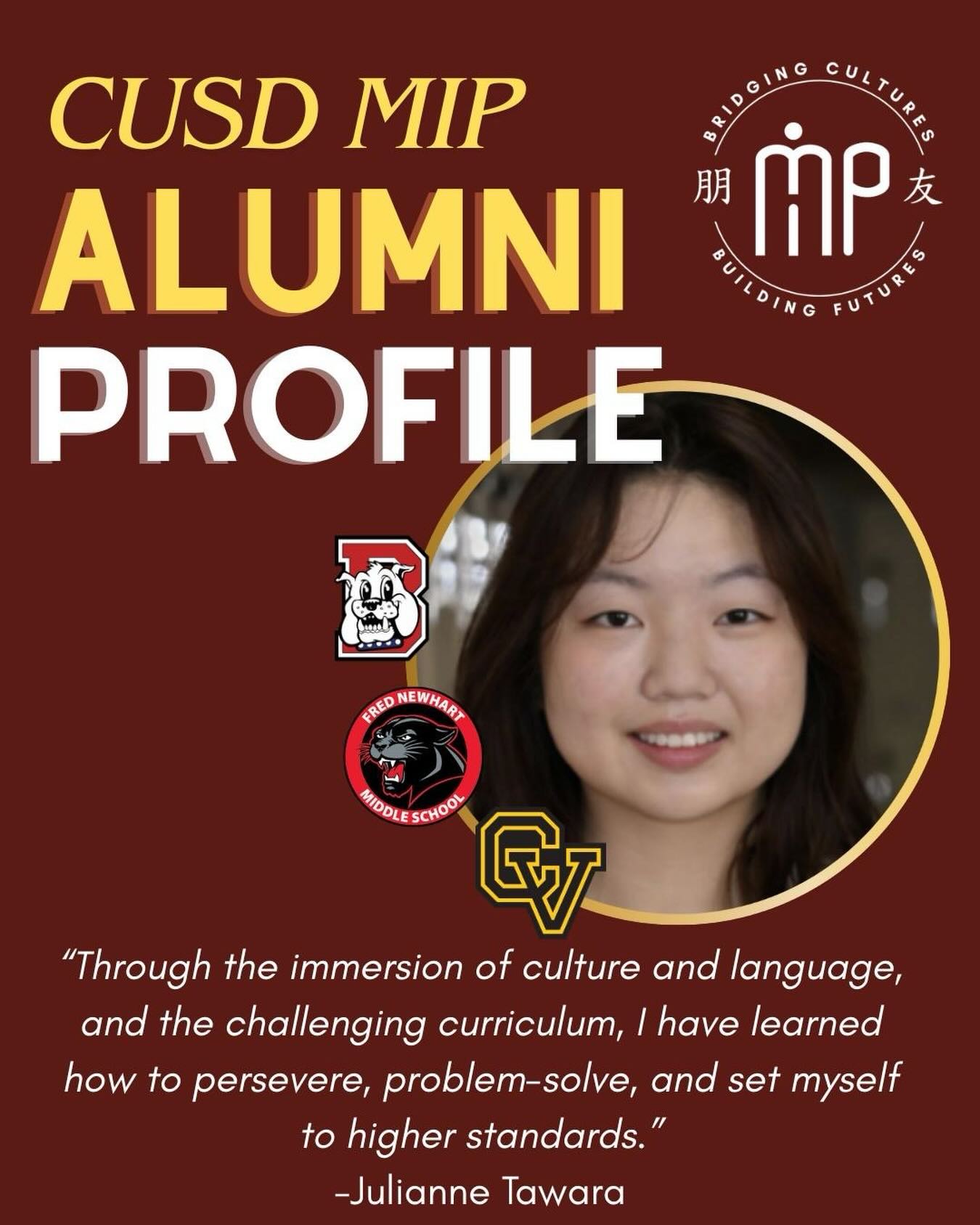 CUSD’s Mandarin Immersion Program goes beyond language—it builds character and resilience for lifelong success. Meet Julianne, who joined MIP as a first grader and graduated as a part of our inaugural senior class. Read about her favorite MIP moments in her profile below.
https://cusdinsider.org/mandarin-immersion-senior-profile-julianne-tawara/
View @friendsofmip “Seniors” highlights for quick access to all alumni profiles.
#friendsofmip #fomip #cusd #capousd #mandarinimmersionprogram #mandarinimmersion #mandarinimmersionschool #bergeson #marianbergeson #newhart #frednewhart #fnms #cvhs #capovalley #capistranovalleyhighschool #mipcommunitystrong #capistranounifiedschooldistrict