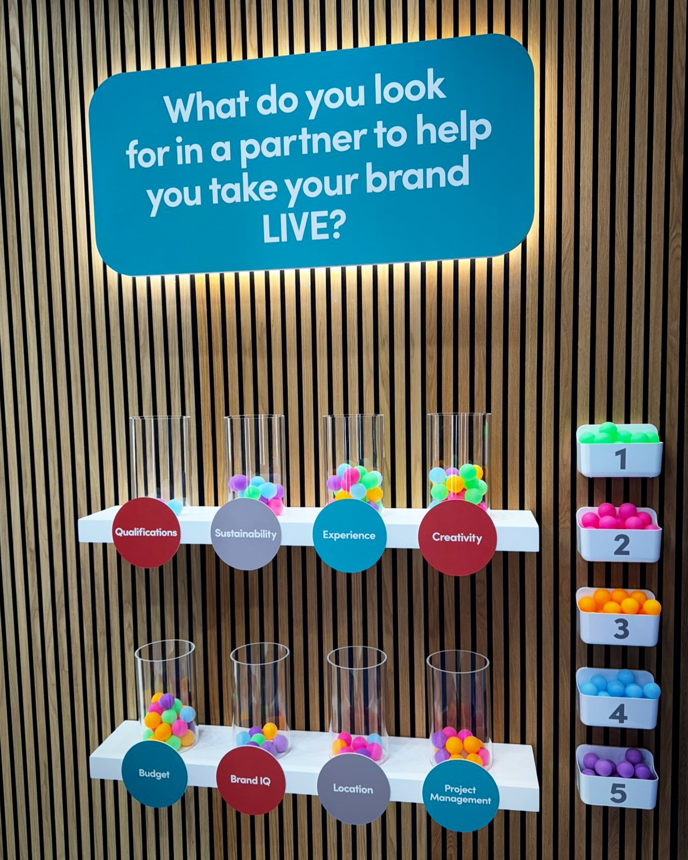 It's day 2 of B2B Marketing Live UK and our ping pong ball experiment is in full swing... ๐๐๐
If you haven't yet dropped by, there's still time to have your say in our interactive survey. ๐
Now's your chance to tell us exactly what YOU think is most important when choosing a design and build partner to take your brand LIVE โก
Come and visit us on Stand B2B-E14 while you still can! ๐๐ป
@b2bmarketinglive @excellondon
#exhibitions #events #experiences #branding #marketing #b2b #survey #vote