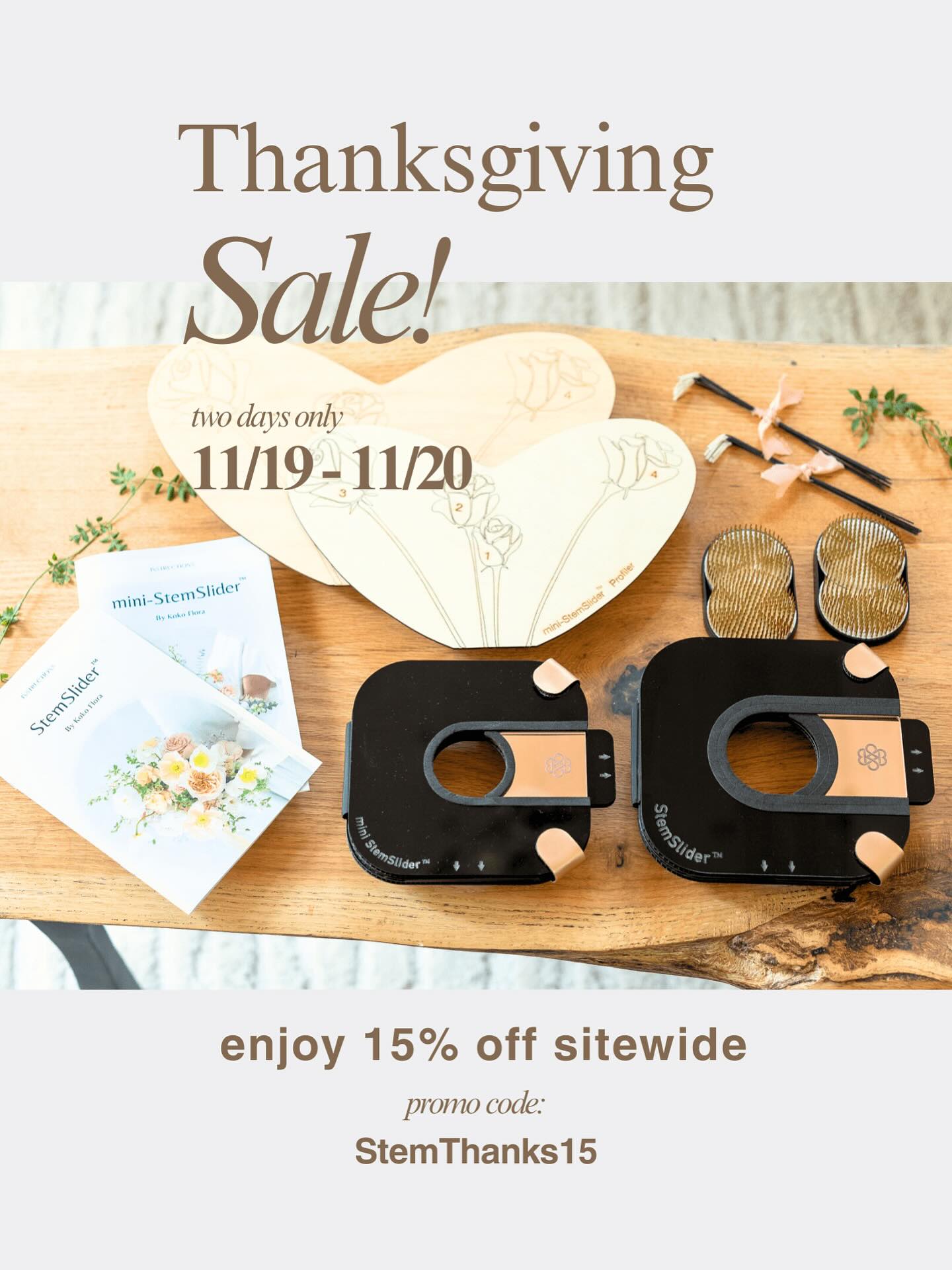 As Thanksgiving approaches, I just want to say thank you for being part of my little floral world and supporting us 🌿
I know how it feels to struggle with making bouquets and dealing with hand pain every time. That’s why we created the StemSlider to help florists, floral designers, farmer-florists, and floral creators have another option, without holding stems, for those struggling with bouquet-making or dealing with hand, arm, or shoulder pain.
It’s been a journey since we invented this tool, and hearing kind, encouraging words about how it brings confidence, ease, and joy to bouquet-making truly means so much! Seeing the beautiful bouquets floral designers create with it is such a gift 💐
To share a little holiday gratitude, we’re offering 15% off sitewide for two days only — today and tomorrow, Nov 19–20 ✨
If you’ve been curious about the StemSlider or thinking about adding an extra set to your toolkit, please check out our shop using the link in my profile 😊
.
.
.
.
.
#stemslider #ministemslider #stemsliderbouquet #flowertool #floraltools #sustainablefloristry