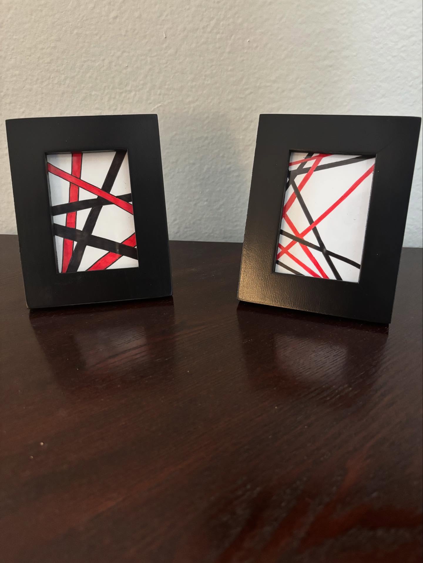 Red + Black Minimalist Line Art — Set of Two (Framed) — $45 (shipped, US only)
A pair of clean, modern miniatures in red + black archival ink.
Each 2.5 x 3.5, framed, ready to display.
Selling as a pair — DM if interested.
(More series coming soon.)