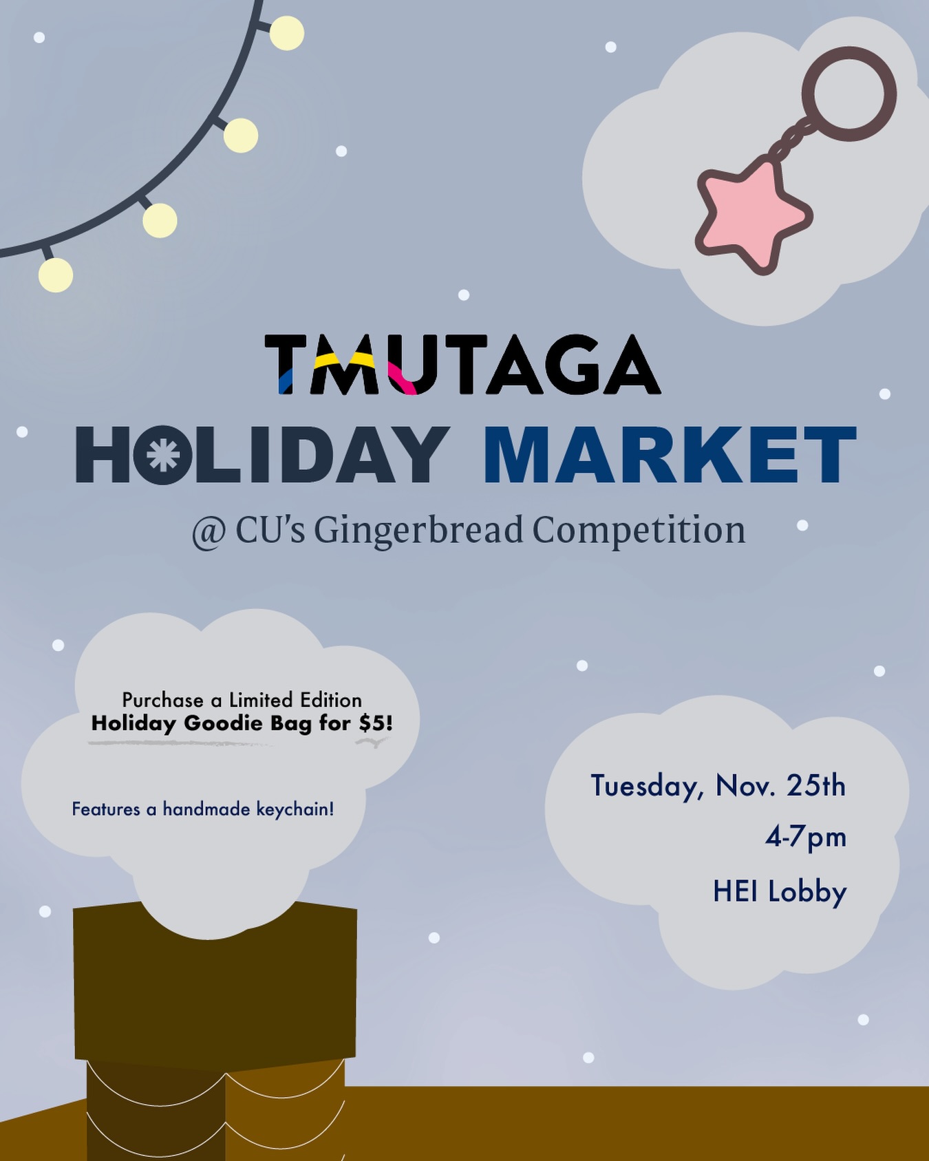 Snag the perfect stocking stuffer (or a treat for yourself) at our Holiday Market!
🗓️ Tuesday, November 25th
🕓 4-7pm
📍 HEI Lobby
Don’t forget to RSVP for @gcmcu’s Gingerbread Competition 🍪🤎