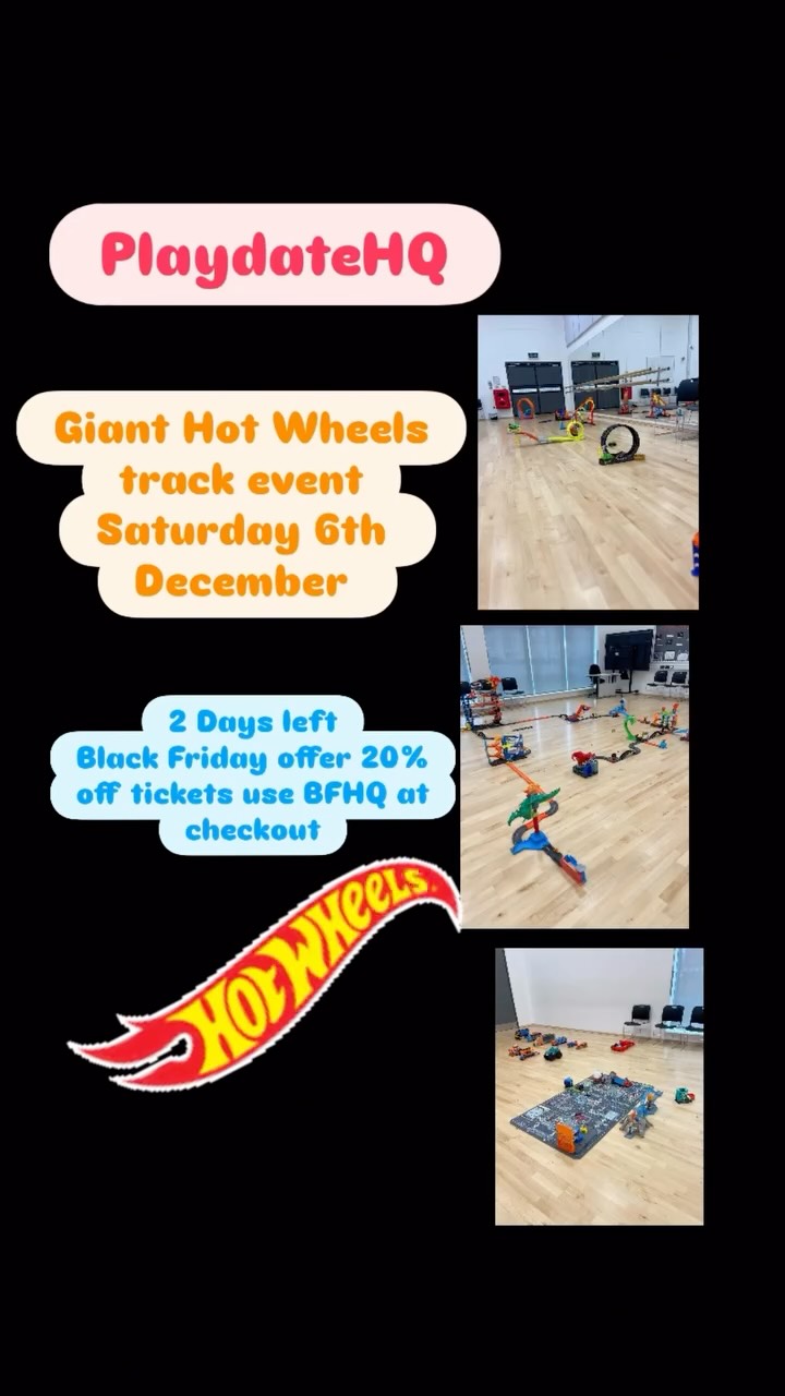 ⏰ Only 2 days left! Don’t miss out on our Black Friday offer – 20% OFF tickets for our Giant Hot Wheels Track Event happening Saturday 6th December!
Use code BFHQ at checkout 🔥🚗
Link in bio!
Check out the reel to see all the children having an absolute BLAST at our last session 🤩✨
With the weather being this cold, this is the perfect indoor activity for racing, exploring, and unleashing Hot Wheels fun! 🏁❄️
🔥 2 sessions to choose from:
🕙 10:00–11:00am
🕚 11:15–12:15pm
📍 Enfield – Wren Academy
🅿️ Free parking available
Don’t wait! Grab your discounted tickets now before the offer speeds away! 🚦💨
#hotwheels #enfieldkids #enfieldparents #enfieldtown #enfieldkidsactivities #hertskids #londonkids #playcars #kidsfun #playcars #toycars #hertfordshire #northlondon #smallbusinessowner #thingstodokids