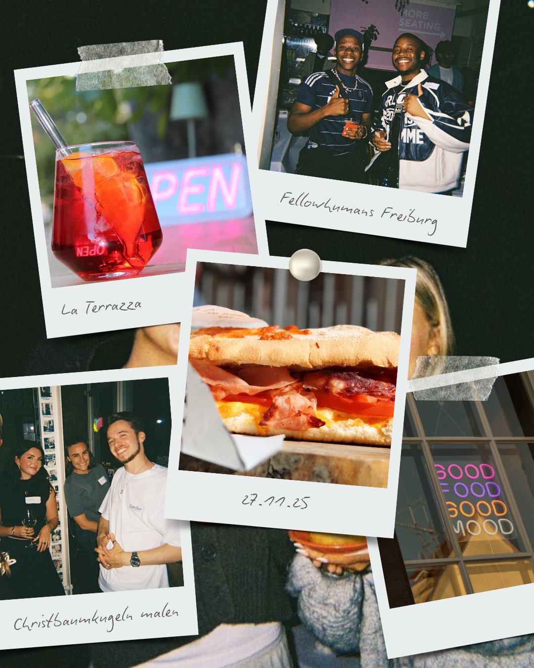 Am 27.11.2025 ist @fellowhumans.freiburg bei uns.
Fellowhumans veranstalten coole Events um junge Leute zusammenzubringen. Egal ob zu zweit oder alleine, jeder ist herzlich Willkommen.
⬇️Die wichtigsten Infos ⬇️
Was ?
Christbaumkugeln bemalen und bei gemütlicher Atmosphäre zusammen sein 🎄
Wann ?
Am 27.11 von 19-21 Uhr im La Terrazza Freiburg 🎨
Wie ?
Tickets und weitere Infos findet ihr auf dem @fellowhumans.freiburg Kanal.🎟️
Ein super Event um sich auf die Weihnachtszeit vorzubereiten und neue Leute kennenzulernen.
Wir freuen uns auf euch 🫶