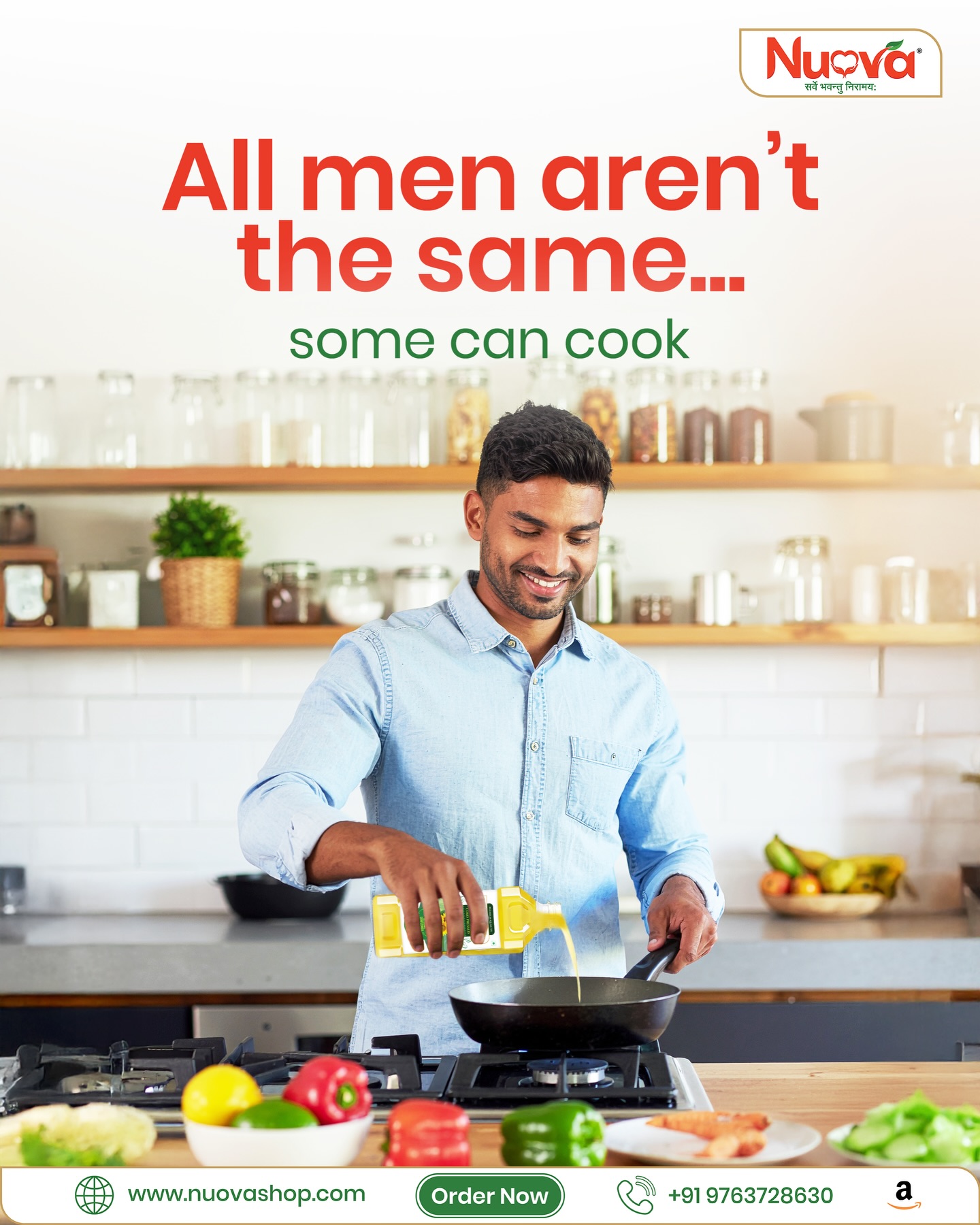 Here’s to the men who step into the kitchen with love, care, and pure choices.
Celebrate Men’s Day with the goodness of Nuova Cold-Pressed Oils! Light, pure, and made for everyday cooking.
🛒 Shop Now: www.nuovashop.com
📞 +91 9763728630
📦 Also available on Amazon
⸻
Cold pressed oils Pune, Pure edible oils India, Healthy cooking oils Maharashtra, Wooden pressed oils, Men’s Day cooking, Sunflower oil online, Groundnut oil online, Sesame oil online, Natural cooking oils
⸻
#nuovaoils #coldpressedgoodness #mensday #somecancook #healthycookingindia #purefromnature #coldpressedoilspune #everydaywithnuova #lightandpurpose #wholesomeliving