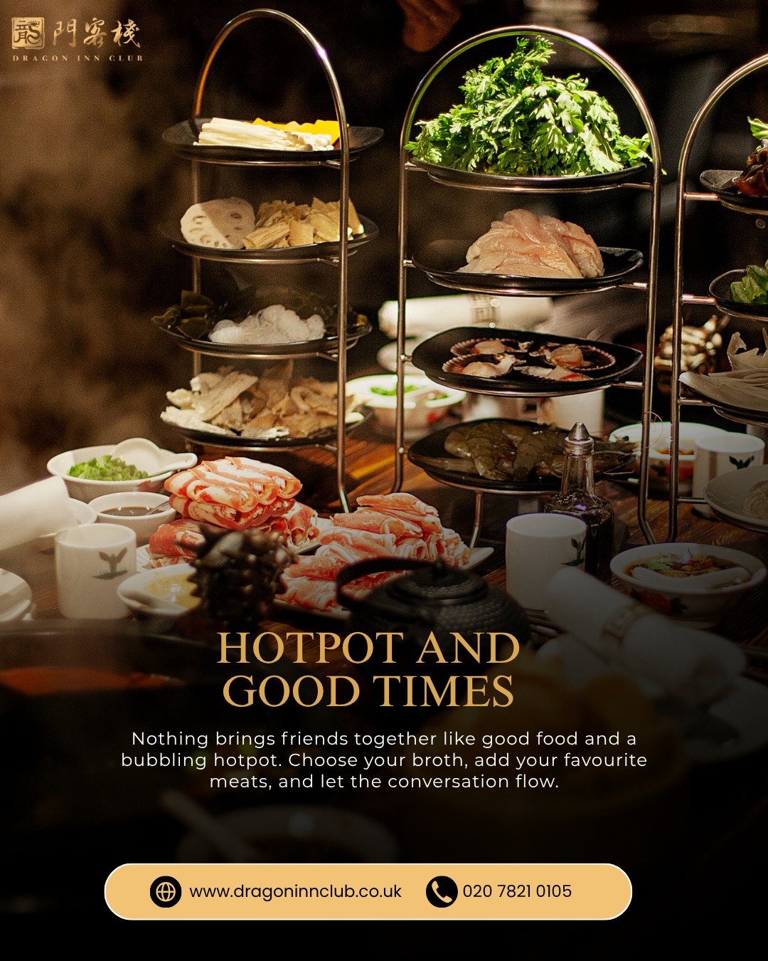 Gather your crew and get ready for an evening of flavour and fun. Dragon Inn Club’s hotpot nights are the perfect mix of sizzling ingredients and endless laughter. From the first simmer to the last sip of soup, it’s all about sharing moments that warm the soul.
#Dragoninclub #Sichuan #Sichuanhotpot #dimsum #london #pimilco #londonvictoria #buckinghampalace #chelsea #theatres