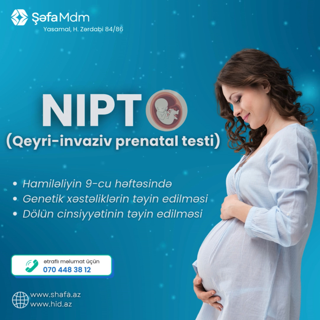 🩸 NIPT – Körpənizin sağlamlığı üçün ən etibarlı prenatal test!
NIPT (Non-İnvaziv Prenatal Test) – sadə qan analizi ilə körpənizin genetik inkişafı haqqında erkən və dəqiq məlumat almağa imkan yaradır.
Niyə NIPT?
🔹 Tam təhlükəsizdir – yalnız anadan qan götürülür, ana və körpə üçün risk yoxdur.
🔹 Erkən mərhələdə aparılır – hamiləliyin 9–10-cu həftəsindən etibarən.
🔹 Dəqiqliyi yüksəkdir – xromosom patologiyalarını aşkarlayır:
• Daun sindromu (T21)
• Edvards sindromu (T18)
• Patau sindromu (T13)
🔹 Autosom aneuploidiyaların təyini
🔹 Mikrodelesiyalar
🔹 Sürətli nəticə
🔹 Mütəxəssis genetik məsləhəti ilə birlikdə
📍 Yasamal, H. Zərdabi 84/86
☎️ 055 448 38 11/12/13
🌐 www.hid.az | www.shafa.az
Şəfa MDM – sağlamlığınız üçün etibarlı seçim!
#NIPT #PrenatalTest #Hamiləlik #GenetikTest #KörpəSağlamlığı #ŞəfaMDM #NonInvazivTest #DownSyndromu #Trizomiya #HamiləAnalizləri #EdvardsSyndromu #PatauSyndromu #Mikrodelesiya #PrenatalScreening #DNAtesti #Aneuploidiyalar #HamiləQadın #Biodiagnostics #LaboratoriyaAnalizləri