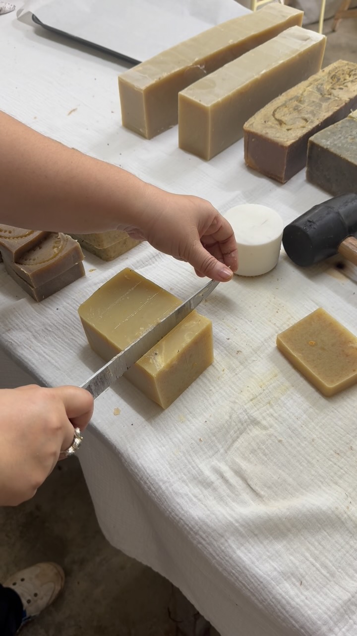 Practicing tom's bazaar soapcutting speed ( without the pounding - sayang ) . Them Ezcema set soaps, are like Angels this Christmas. Getting ready to get in boxes for those who ordered and the rest going to the bazaar @creations_handmade_ph