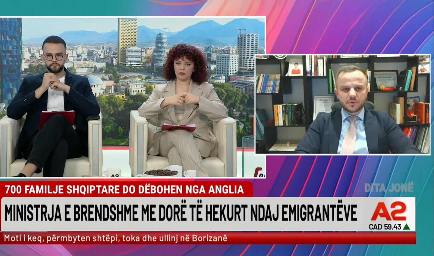 Sot në A2 shpjegova shqetësimin real që po përjetojnë qindra familje shqiptare në Mbretërinë e Bashkuar.
Deklaratat e fundit nga autoritetet britanike tregojnë një qasje shumë më të ashpër ndaj emigrantëve, me pasoja të drejtpërdrejta për familjet me fëmijë të mitur.
Thelbi është ky:
📌 Standardet e mbrojtjes po ulen
📌 Procedurat e largimit po përshpejtohen
📌 Familjet kanë nevojë për informacion të saktë dhe veprim me kohë
Qëndrojmë në mbështetje të çdo familjeje të prekur dhe ofrojmë këshillim ligjor për çdo hap që duhet ndërmarrë.