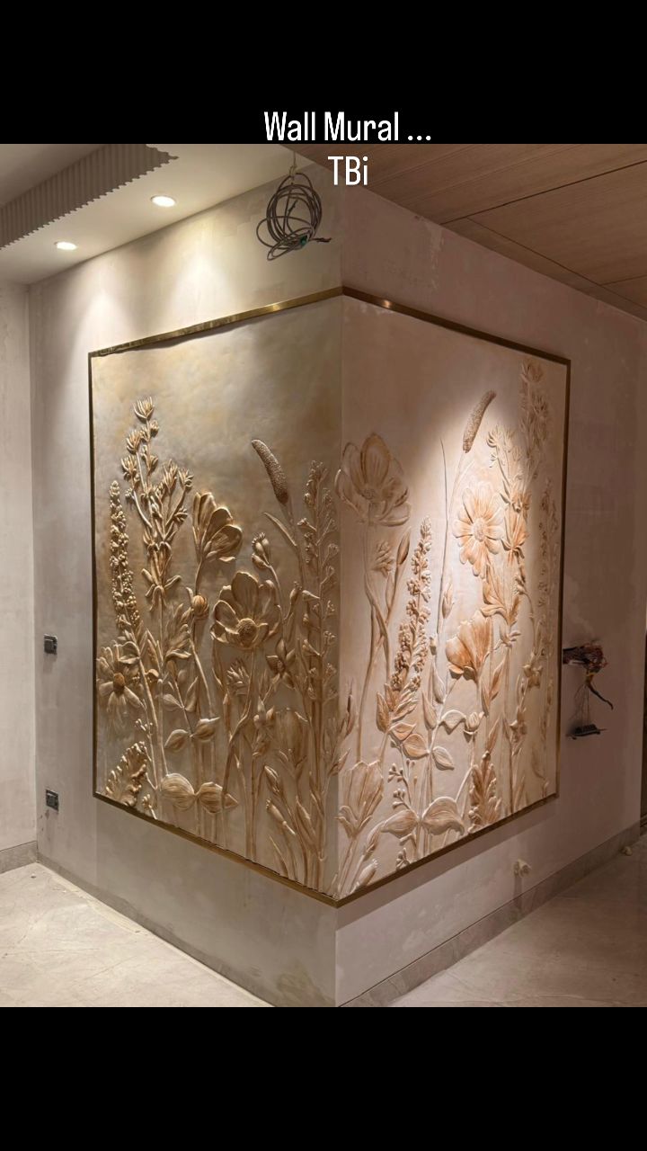 Wall Mural ... final Pictures coming soon...#interiordesign #theburrowinterior #designinspiration #luxuryliving #walldecoration #mural #wallartwork #gurgaon