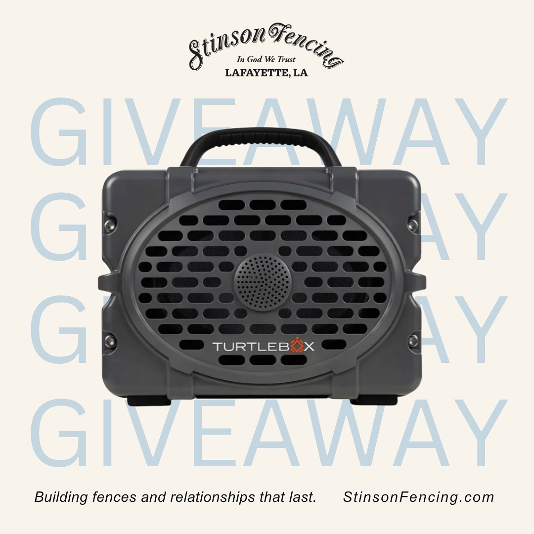 **GIVEAWAY CLOSED**
Your new fence deserves a backyard that’s built for good times — and we’ve got just the thing. We’re giving away a Turtlebox Outdoor Speaker (a $430 value!) so you can enjoy your new protected yard with the perfect sound for hangouts, hosting, and everything in between.
Here’s how to enter:
1️⃣ Follow @stinsonfencingllc
2️⃣ Like this post
3️⃣ Tag 3 friends in the comments (each comment = 1 entry!)
4️⃣ Share this post to your story and tag us so we can see it
Giveaway starts Tuesday, Nov. 18th and ends Thursday, Nov. 20th. Winner will be announced Friday, Nov. 21st via Instagram/Facebook story and direct message.
Get your backyard ready to host, relax, and make memories.
This giveaway is not affiliated with or sponsored by Instagram, Facebook, or Turtlebox Audio. Must be 18+ and a U.S. resident to enter. No purchase necessary.
#giveaway #stinsonfencing #familybusiness #blessings #fencecompany #godmadeselfdriven